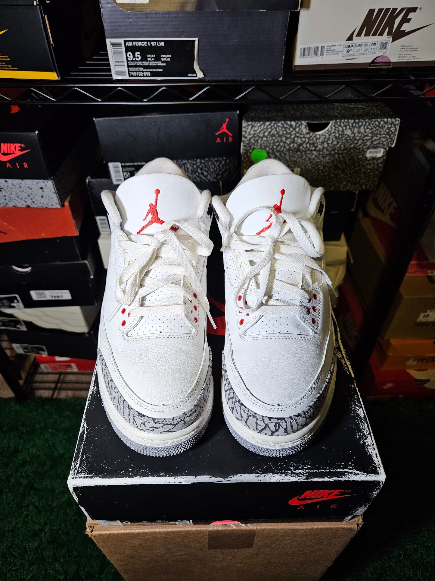 Size 9 - AJ 3 Retro Mid White Cement Reimagined