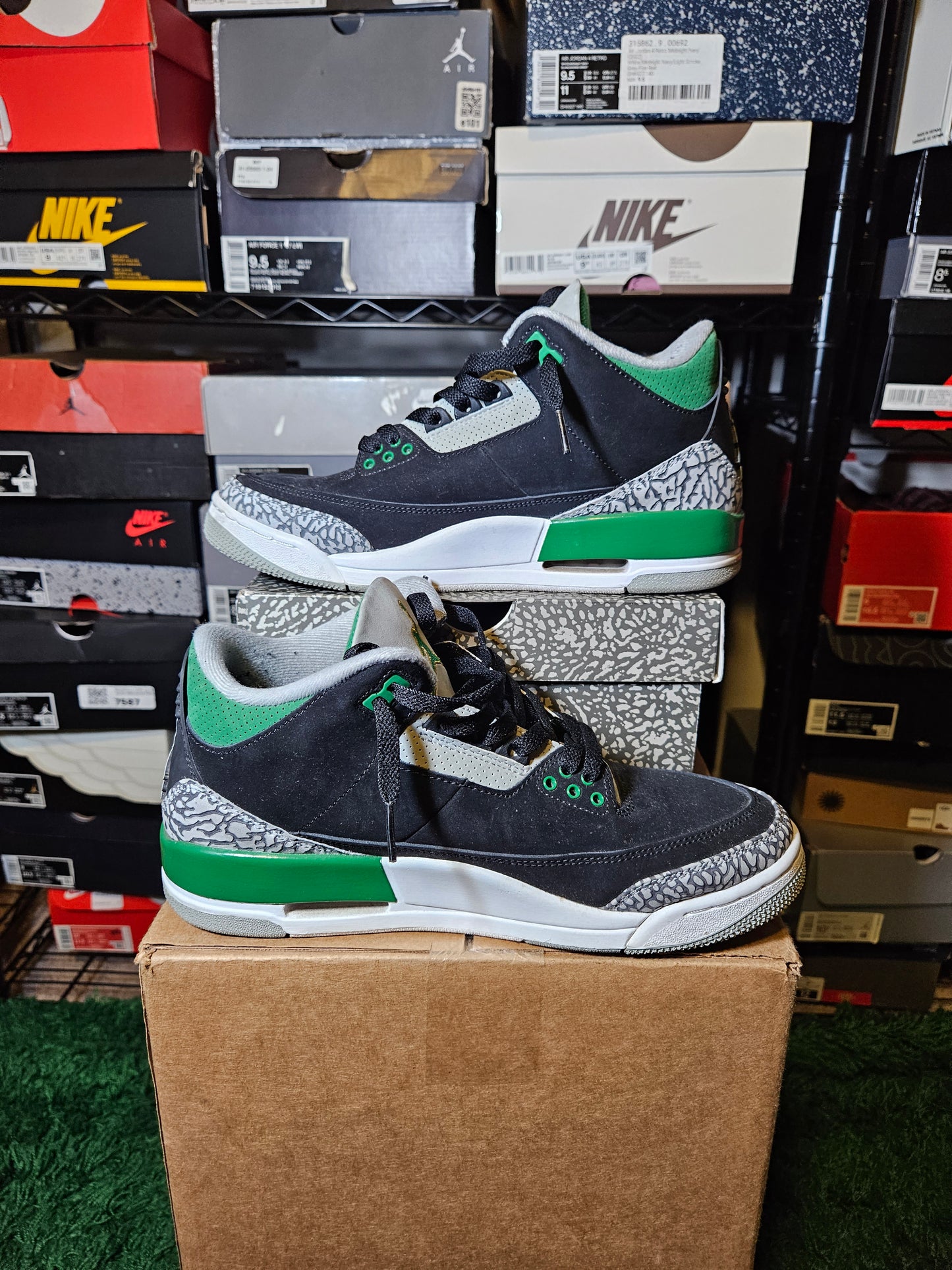 Size 8.5 - AJ 3 Retro Mid Pine Green