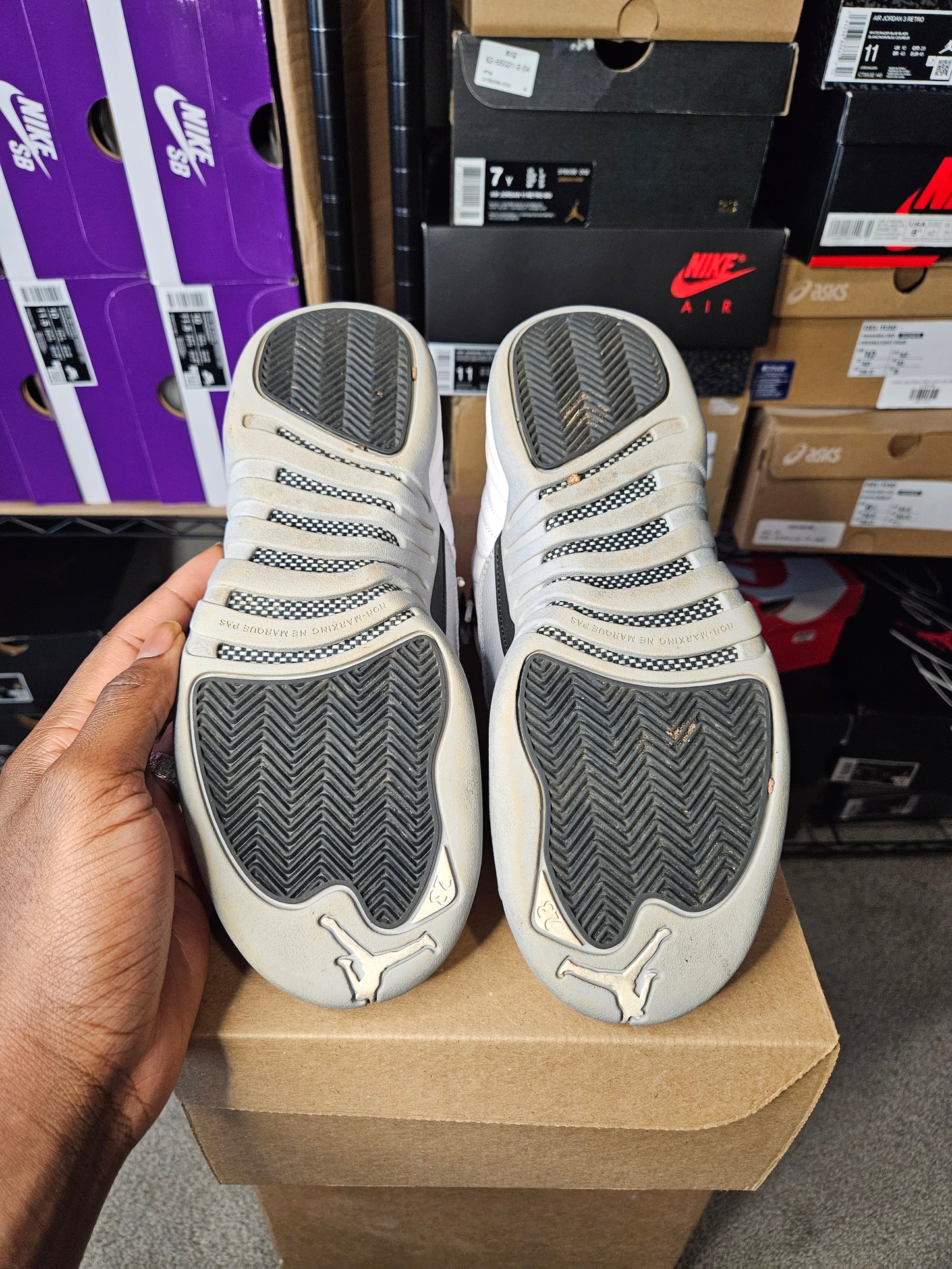 Size 7 - AJ 12 Retro Wolf Grey