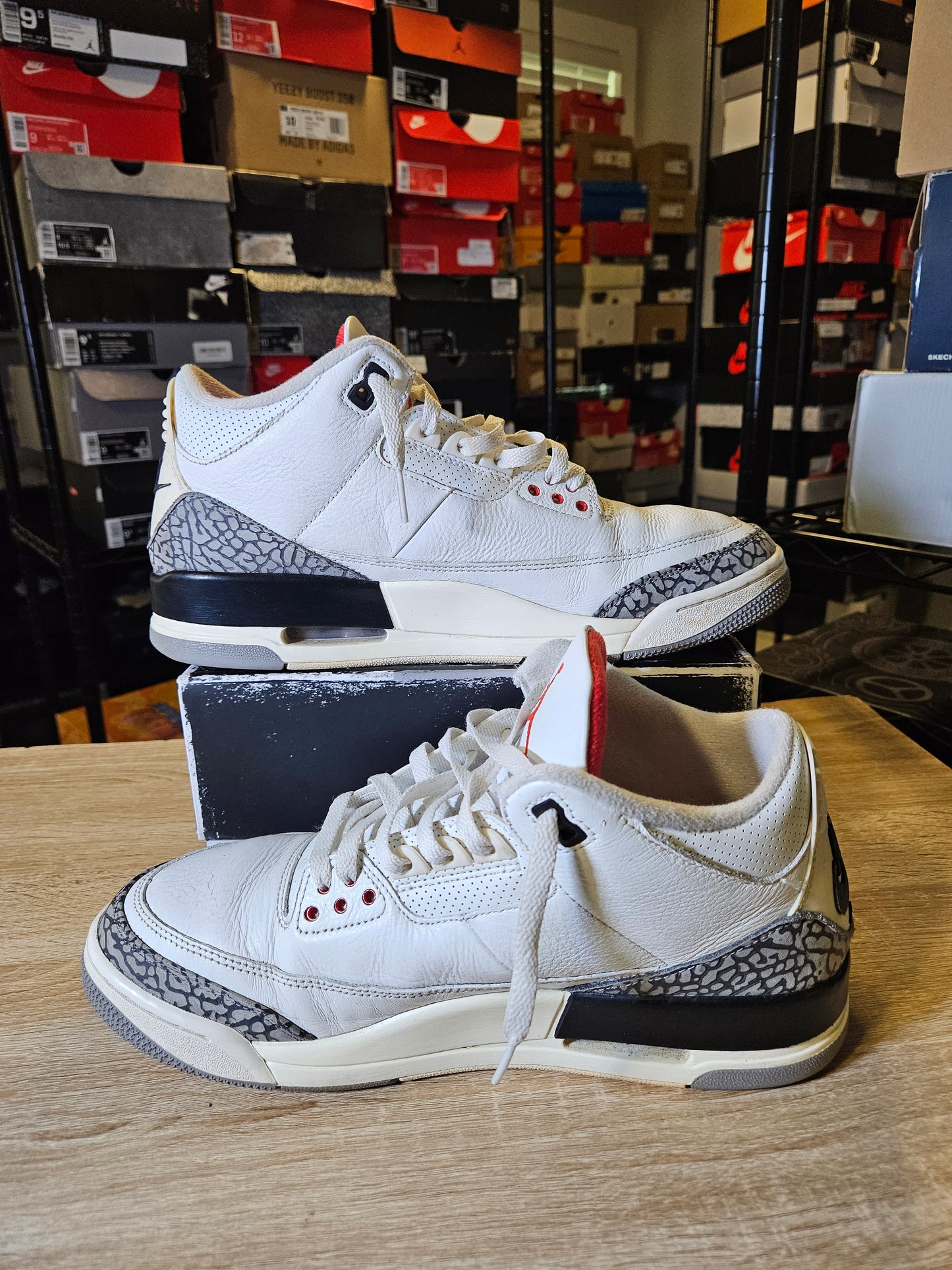 Size 11 - AJ 3 Retro Mid White Cement Reimagined