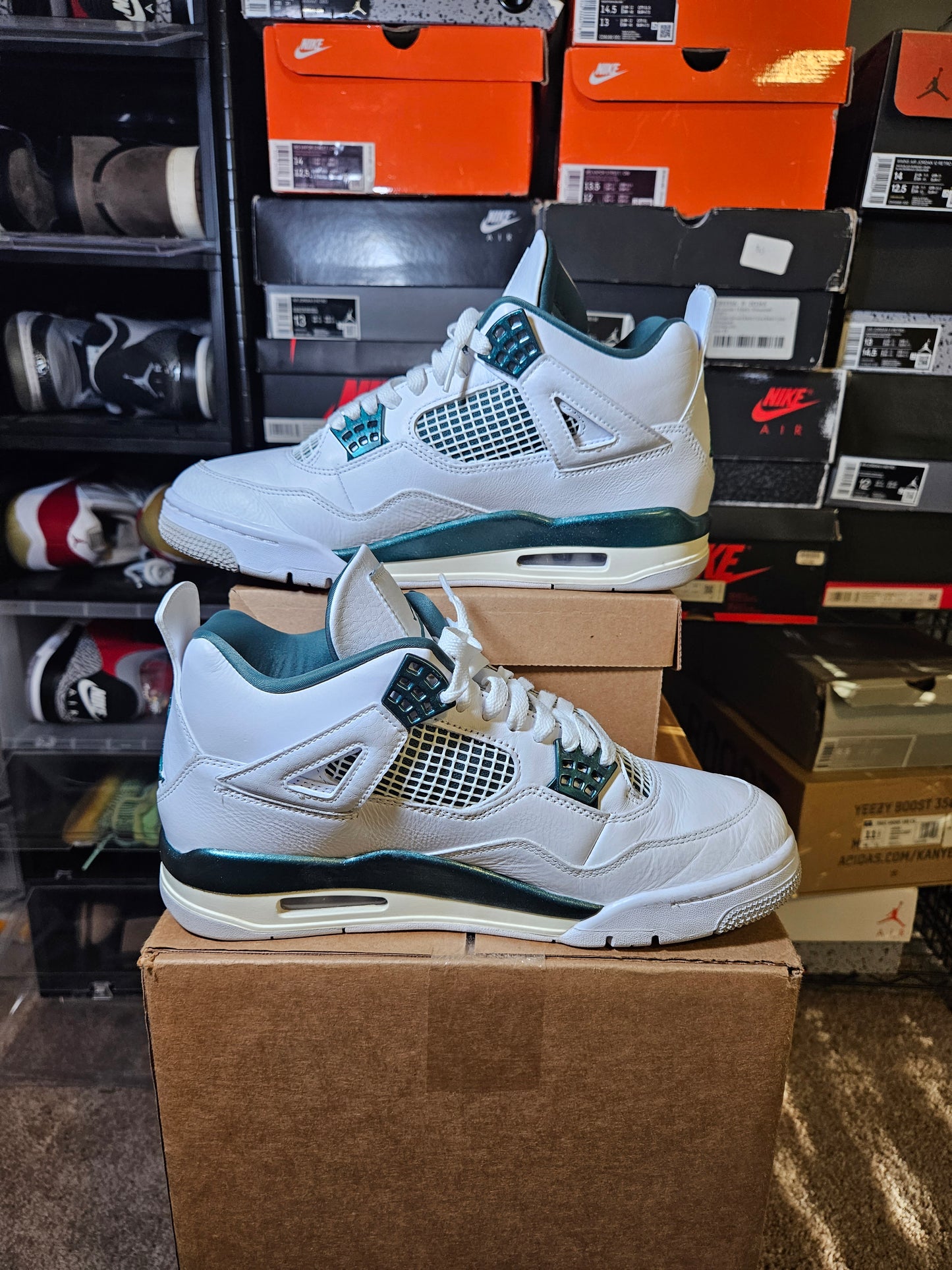 Size 9 - AJ 4 Retro Oxidized Green
