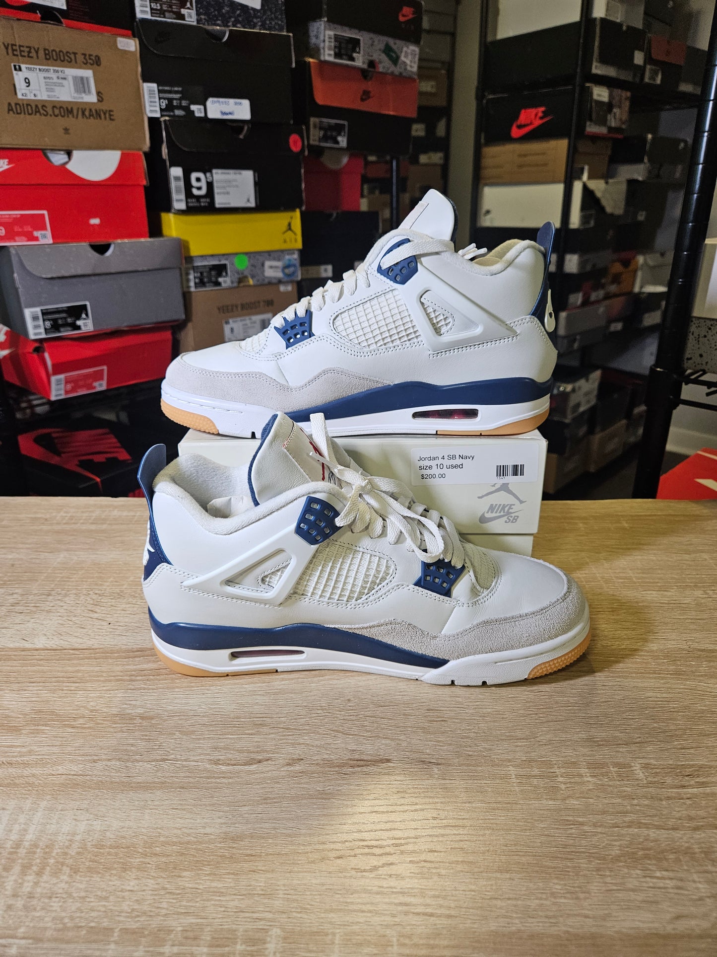 Size 10 - SB x AJ 4 Retro SP Navy