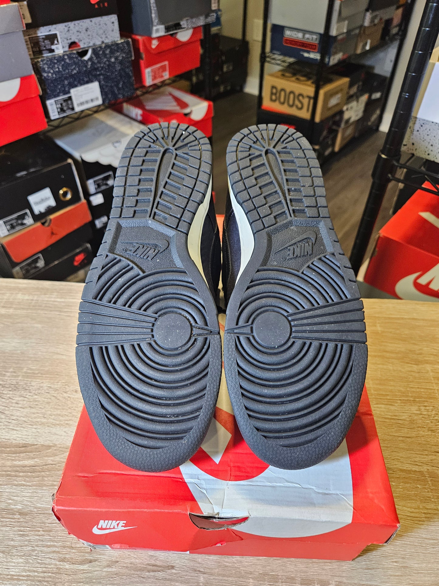 Size 9.5 - Dunk Low Black Canvas