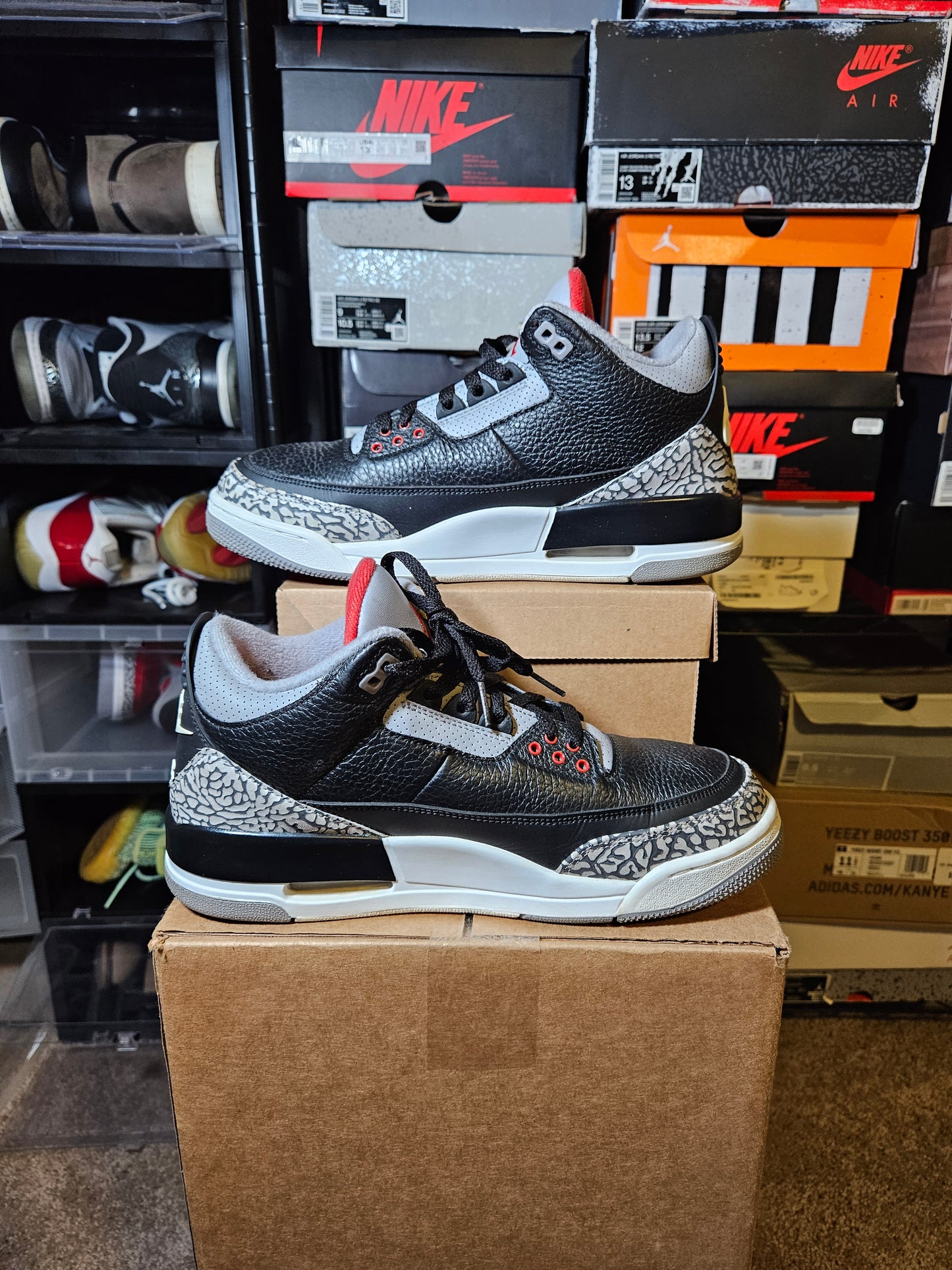 Size 9 - AJ 3 Retro OG Mid Black Cement