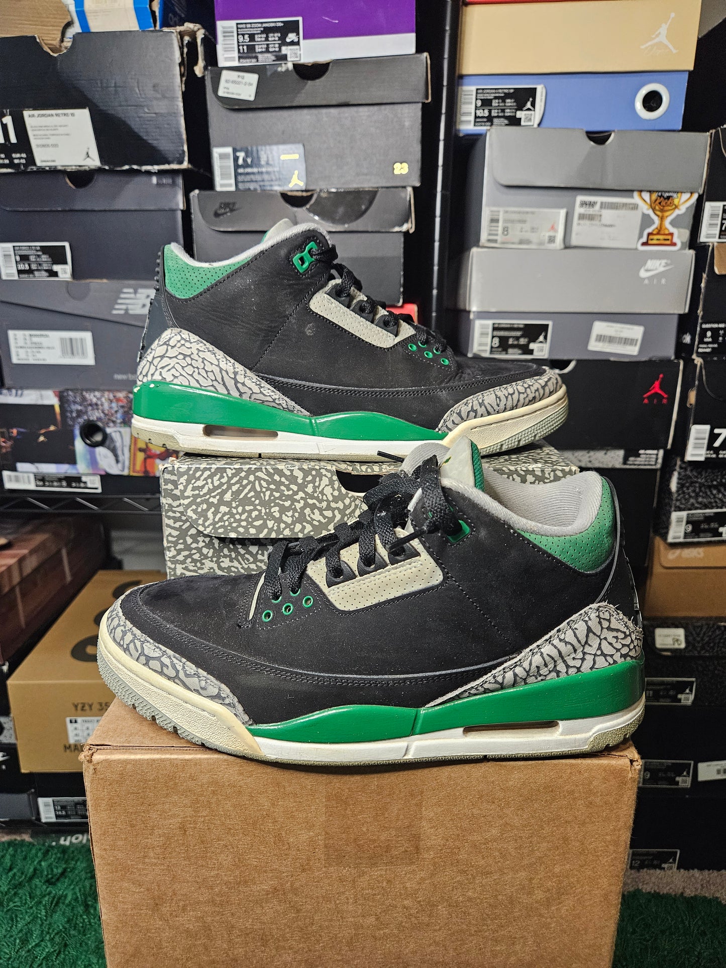 Size 9.5 - AJ 3 Retro Mid Pine Green