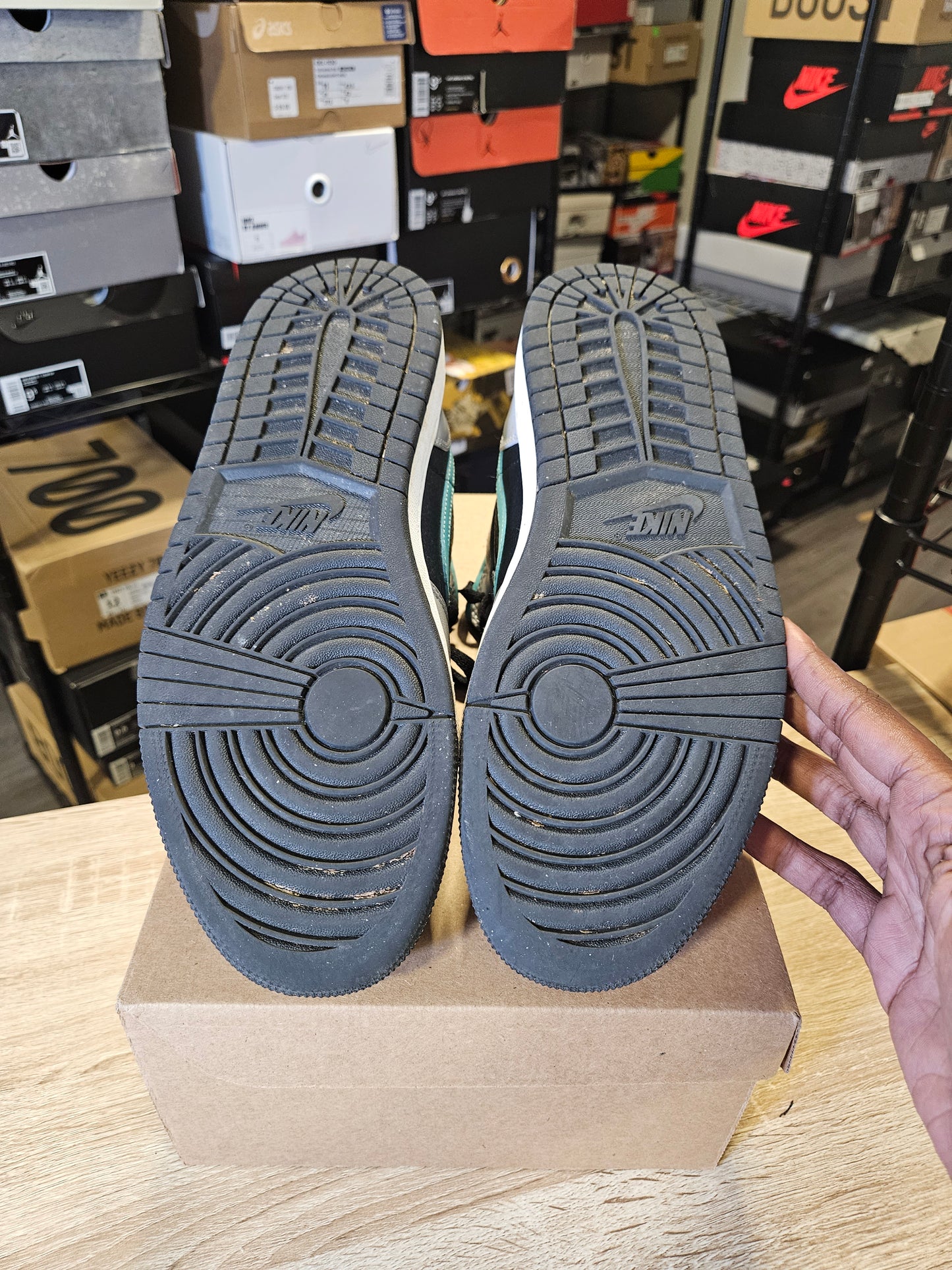 Size 9.5 - AJ 1 Mid Grey Aqua