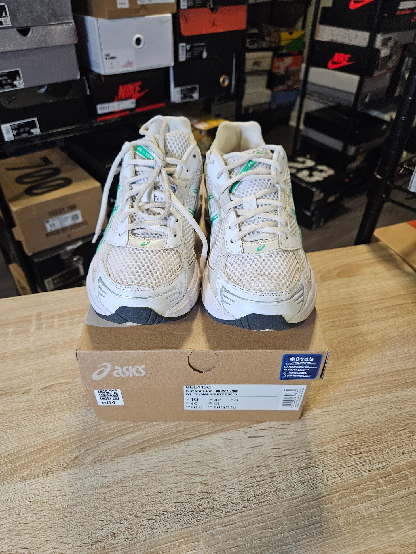 Size 8.5 M - ASICS Gel 1130 White Malachite Green