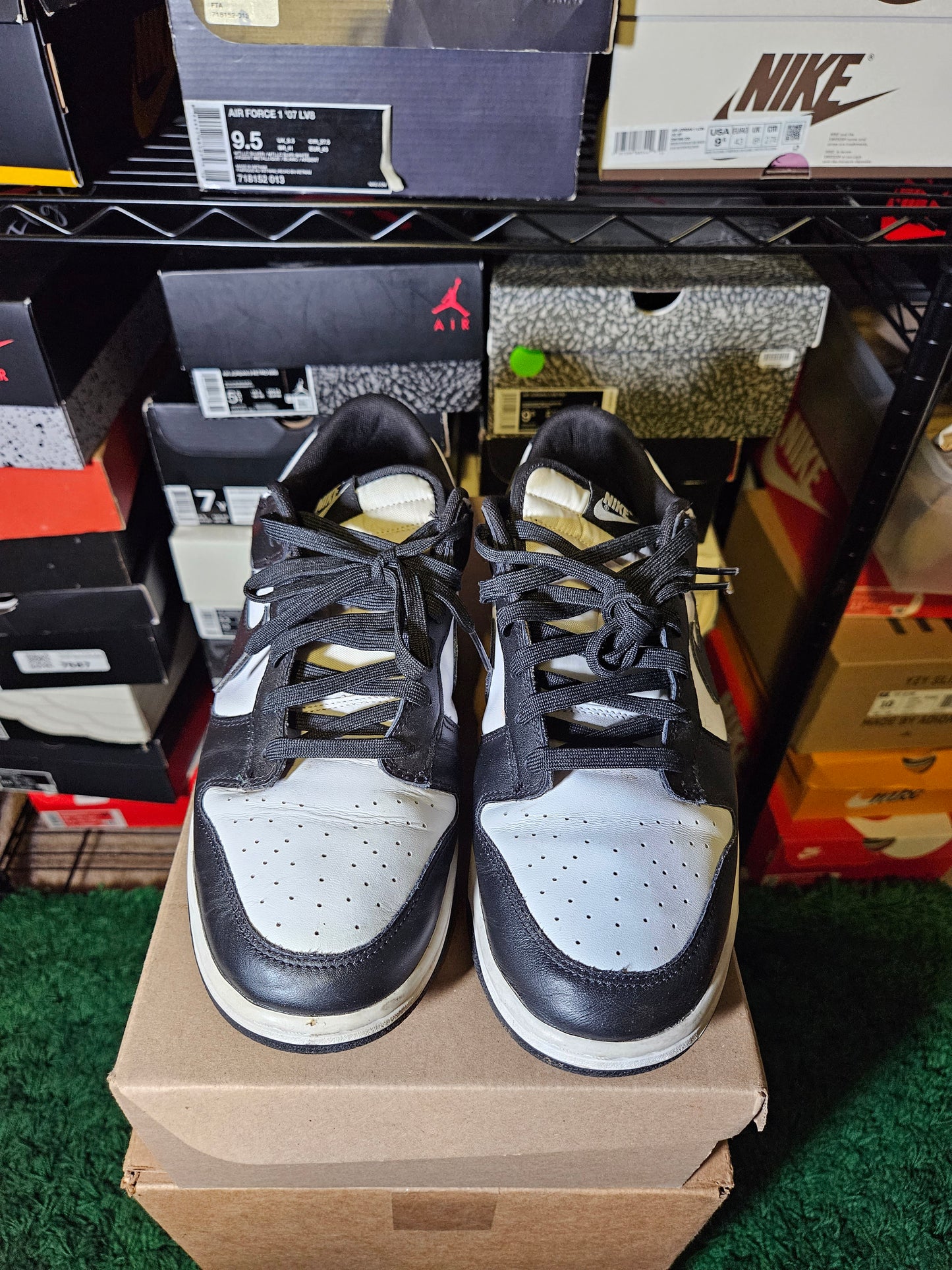 Size 11.5 - Dunk Low Black White