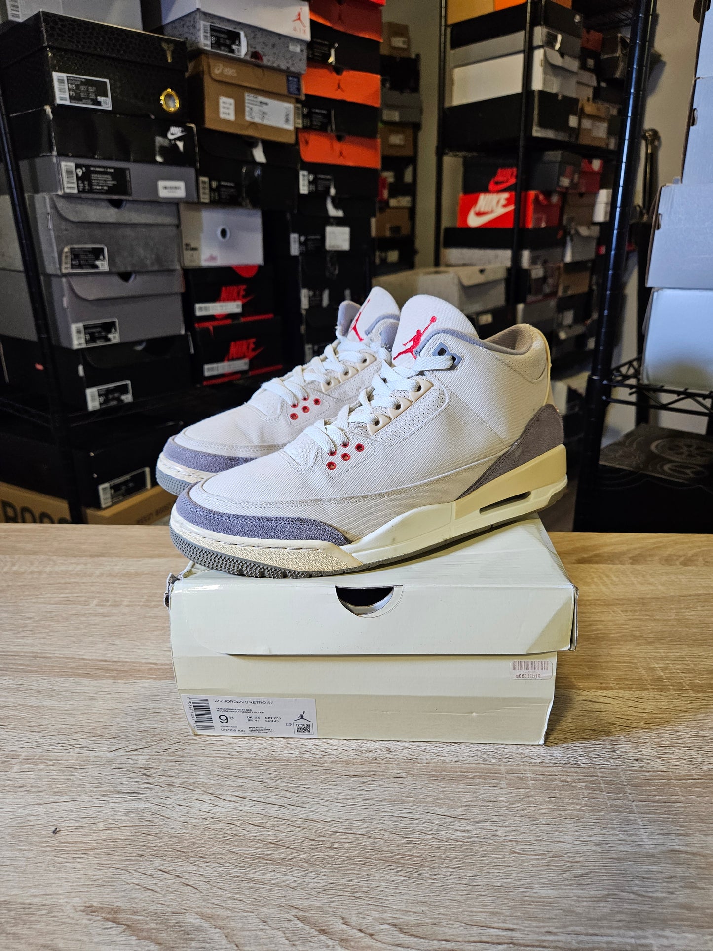 Size 9.5 - AJ 3 Muslin