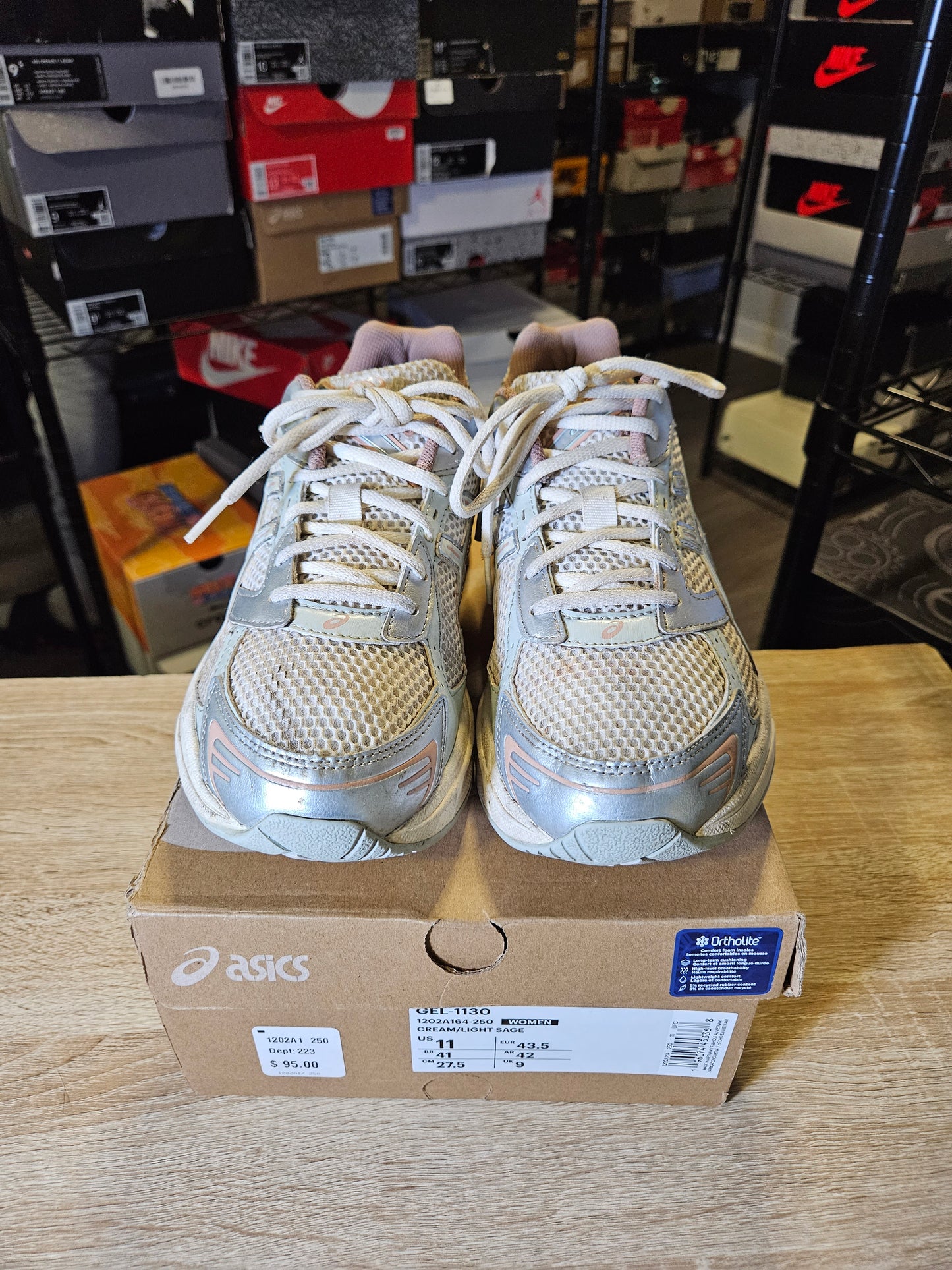 Size 9.5 - ASICS Gel 1130 Cream Light Sage