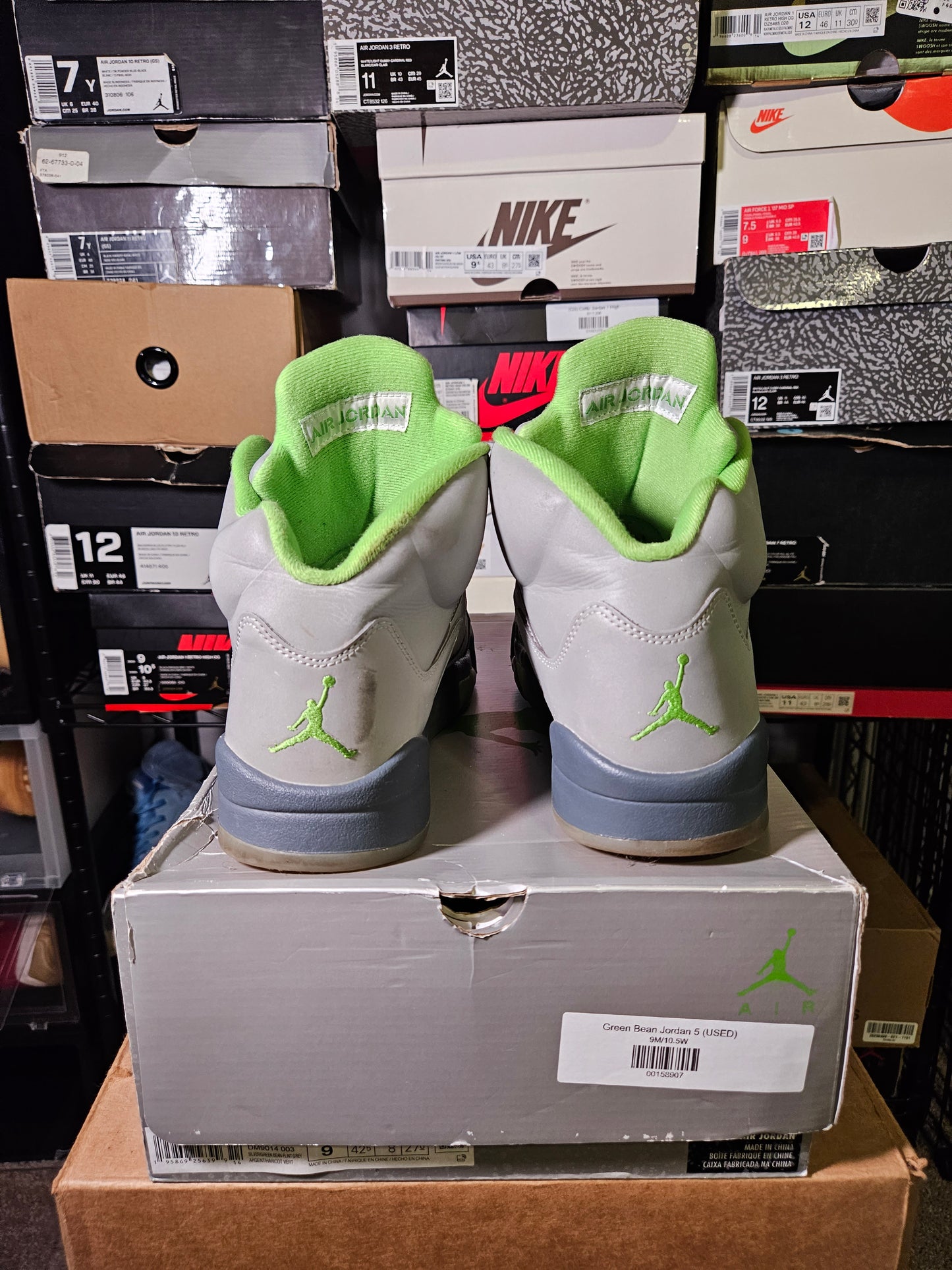 Size 9 - AJ 5 Retro Green Bean
