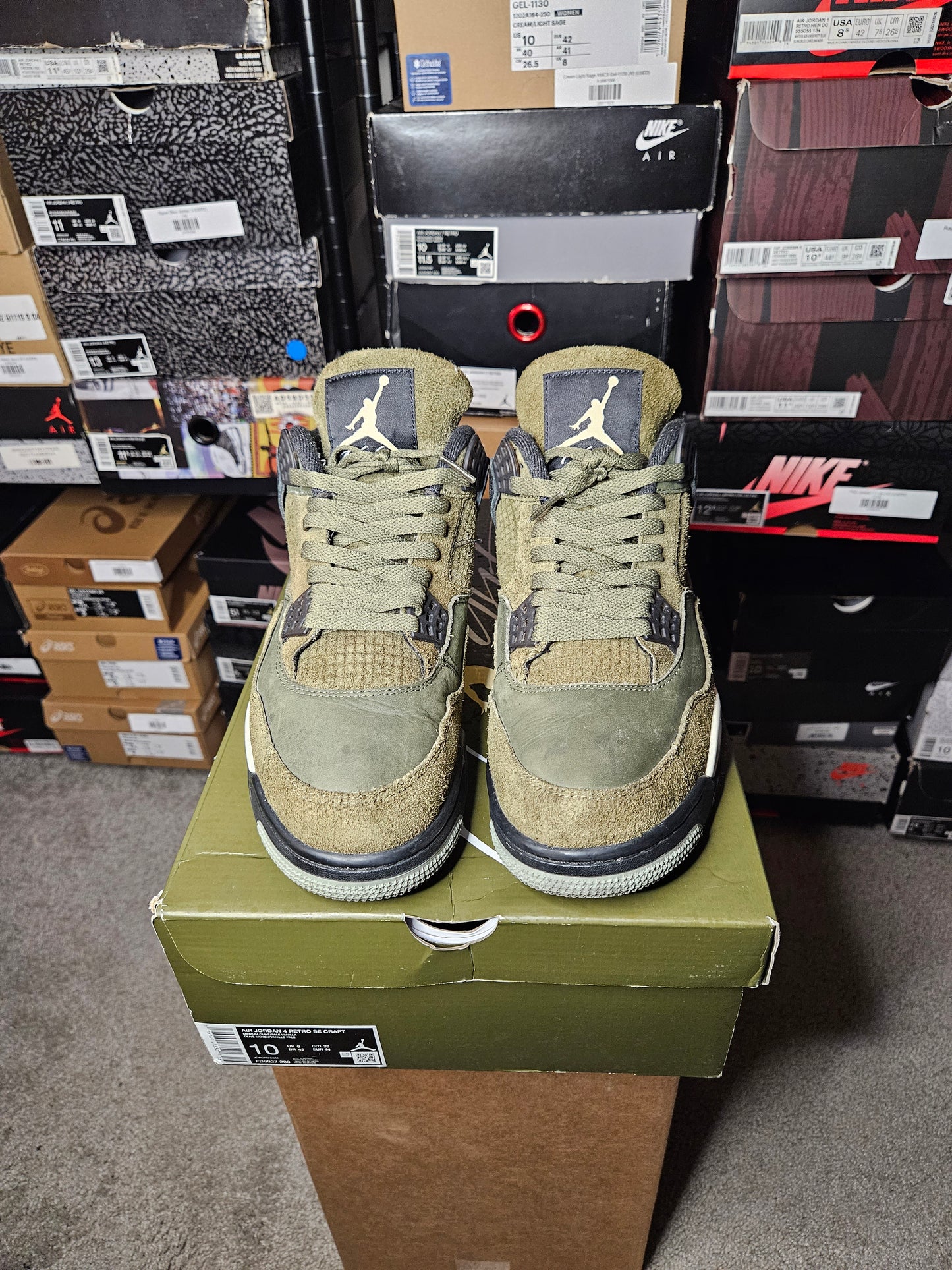 Size 10.5 - Jordan 4 SE Retro Low Craft - Olive
