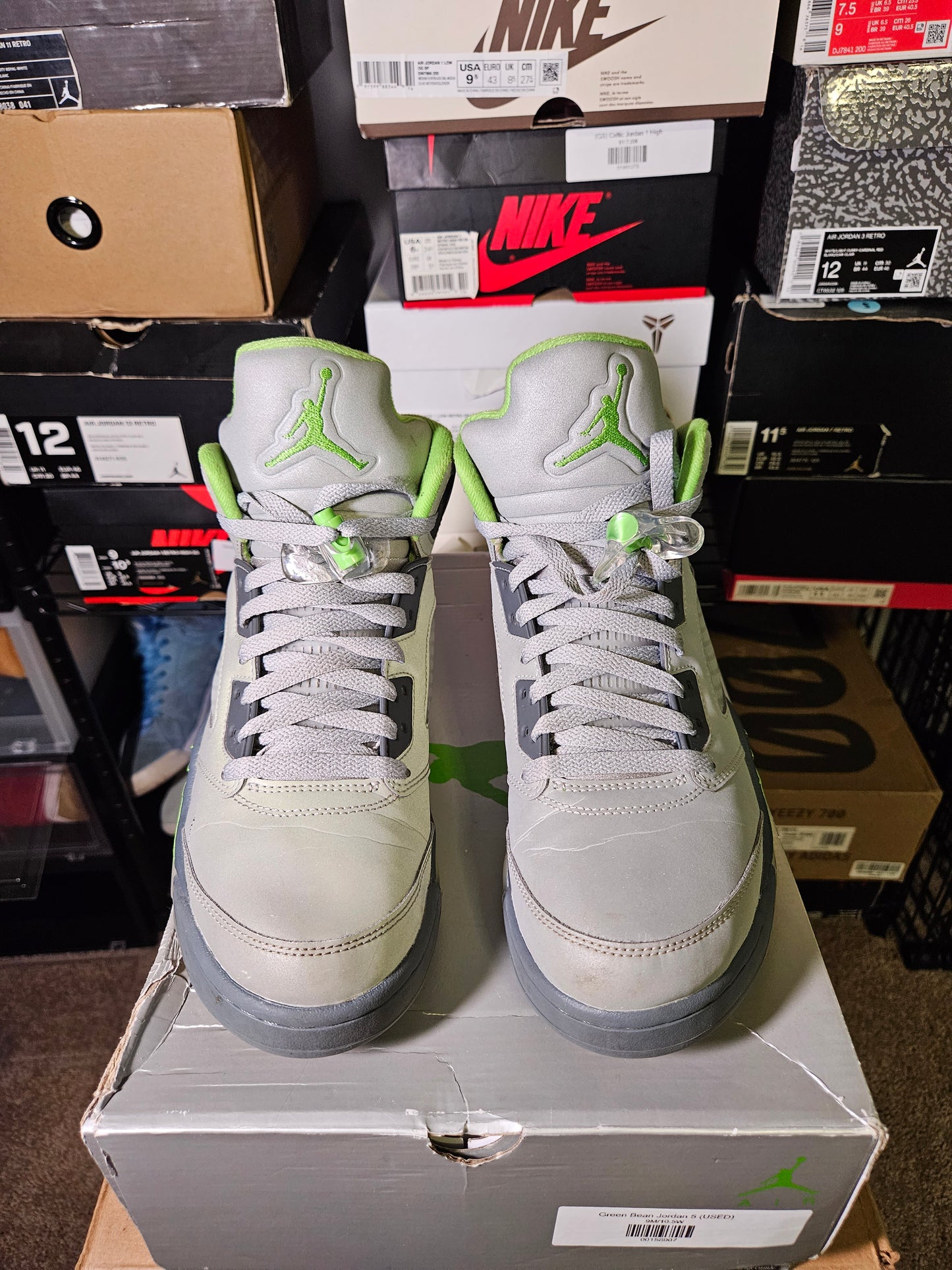 Size 9 - AJ 5 Retro Green Bean
