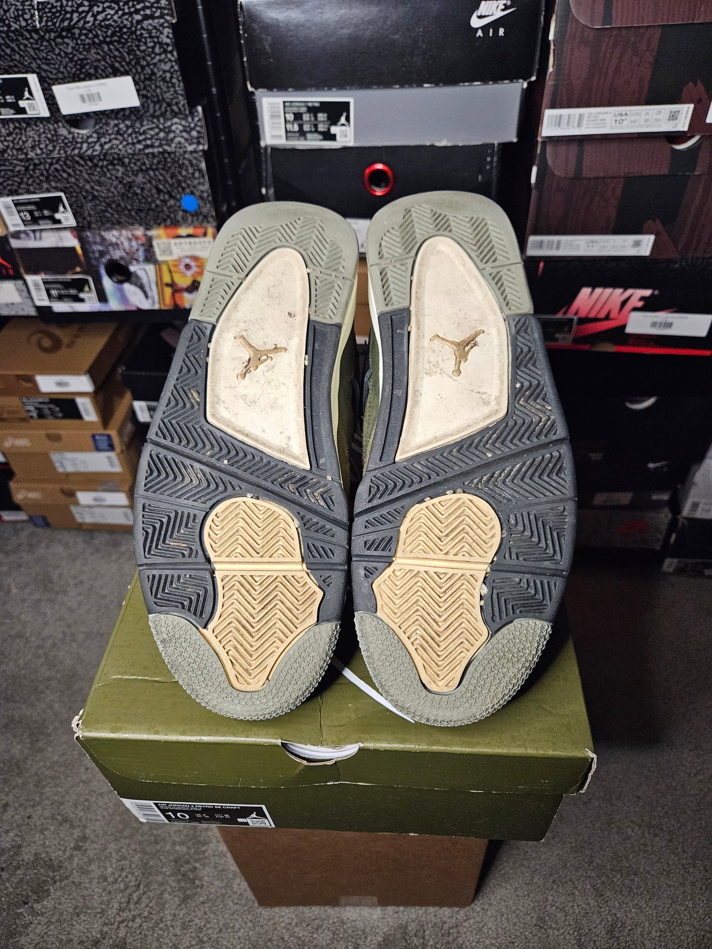 Size 10.5 - Jordan 4 SE Retro Low Craft - Olive