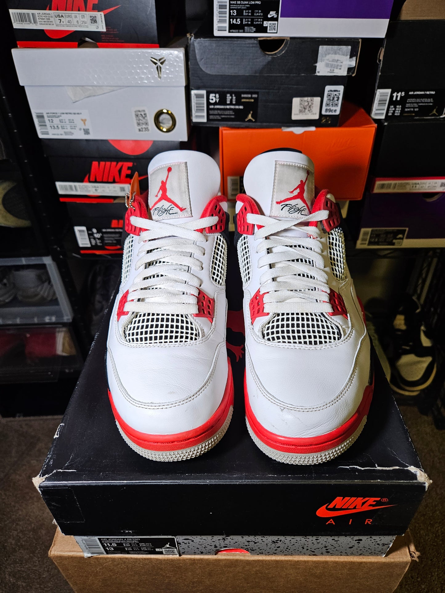 Size 11.5 - Jordan 4 Retro Fire Red
