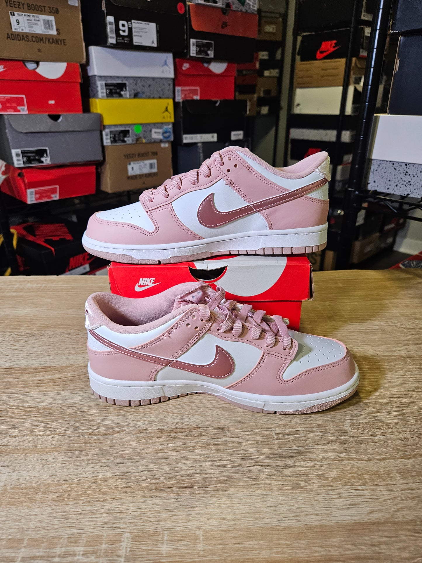 Size 7Y - Dunk Low Pink Velvet