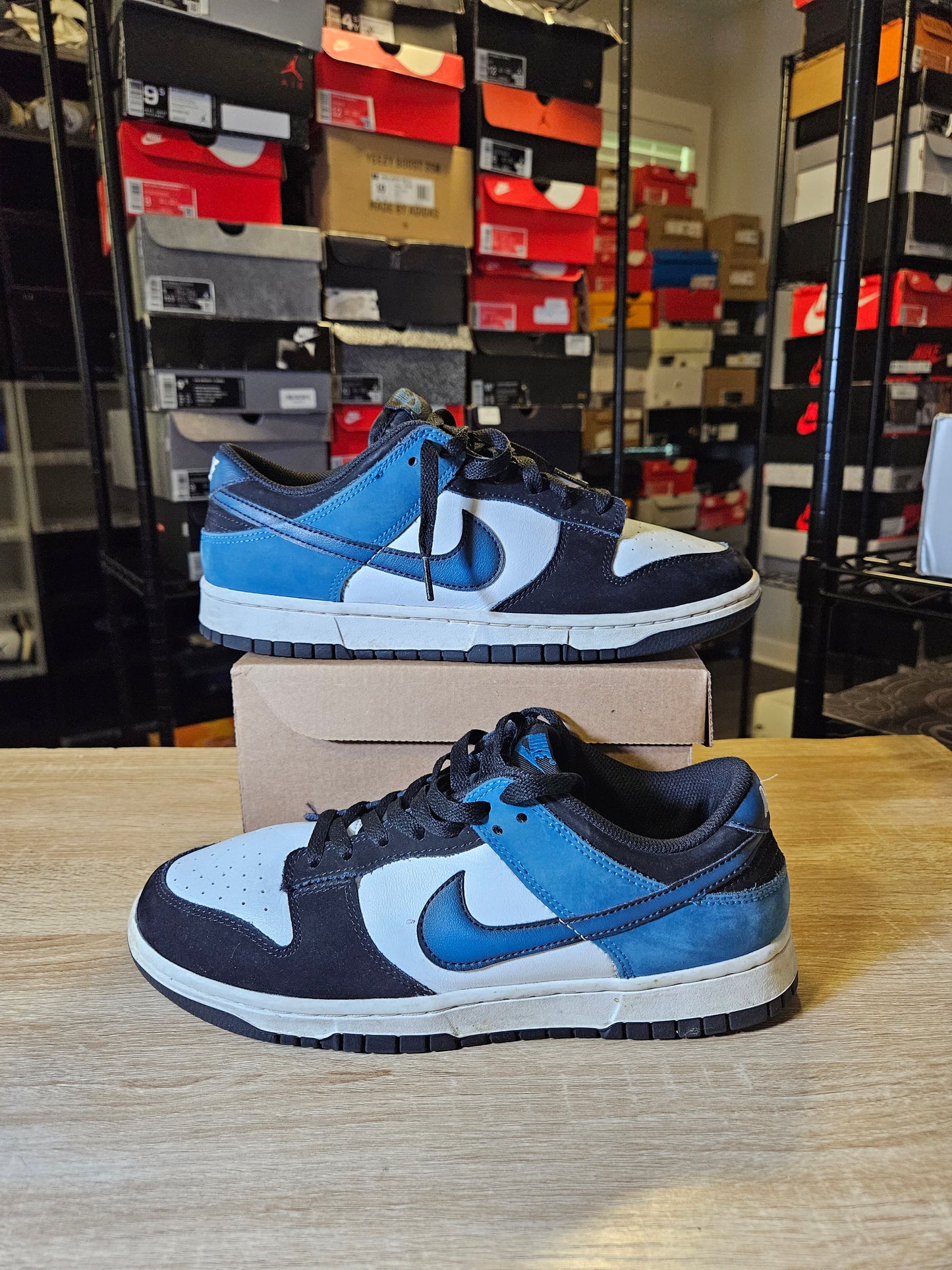 Size 9 - Dunk Low Airbrush - Industrial Blue