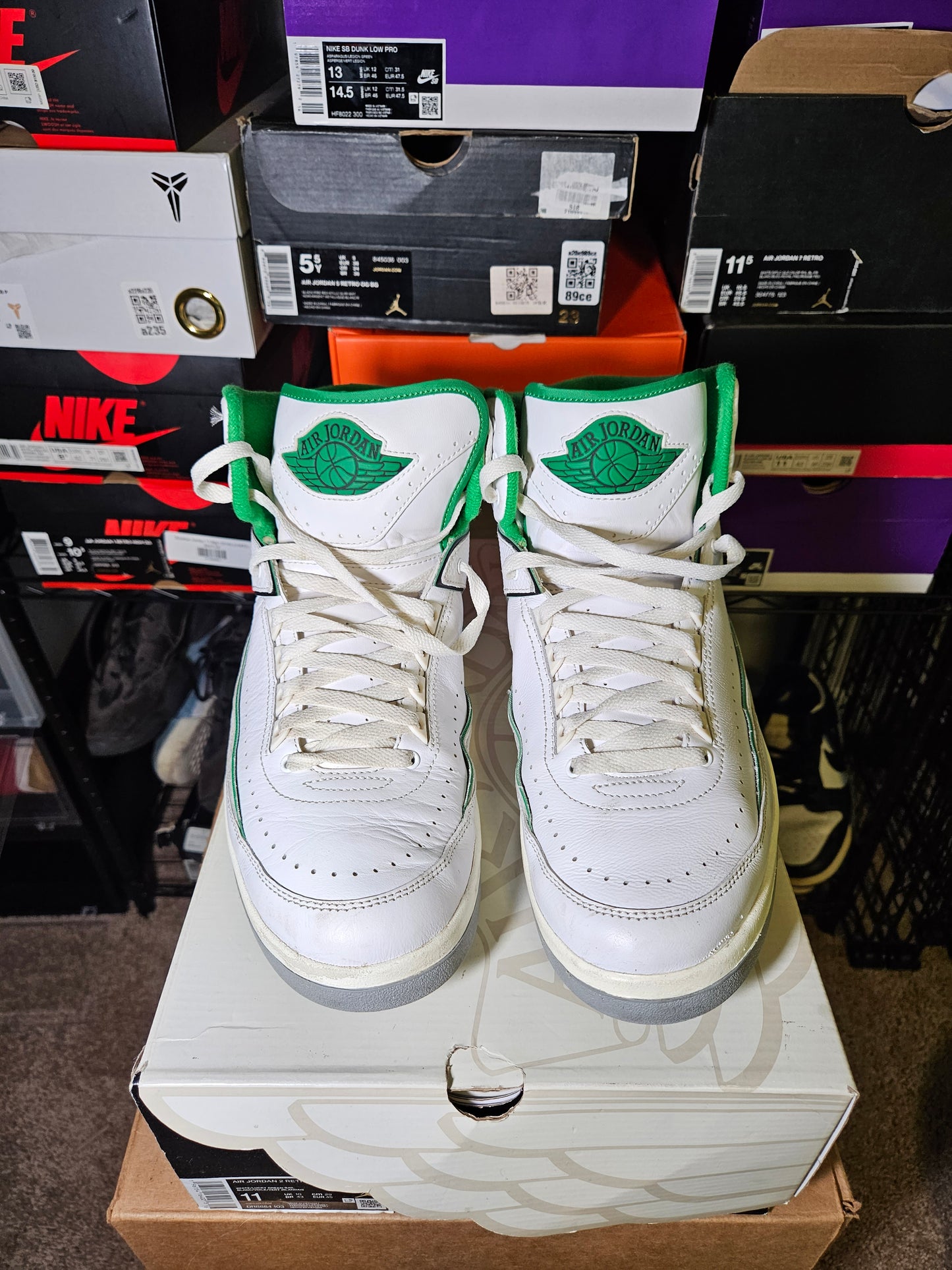 Size 11 - AJ 2 Retro Lucky Green