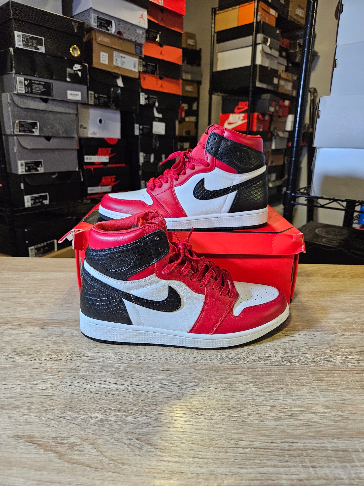 Size 10 - Air Jordan 1 Retro OG High Satin Red