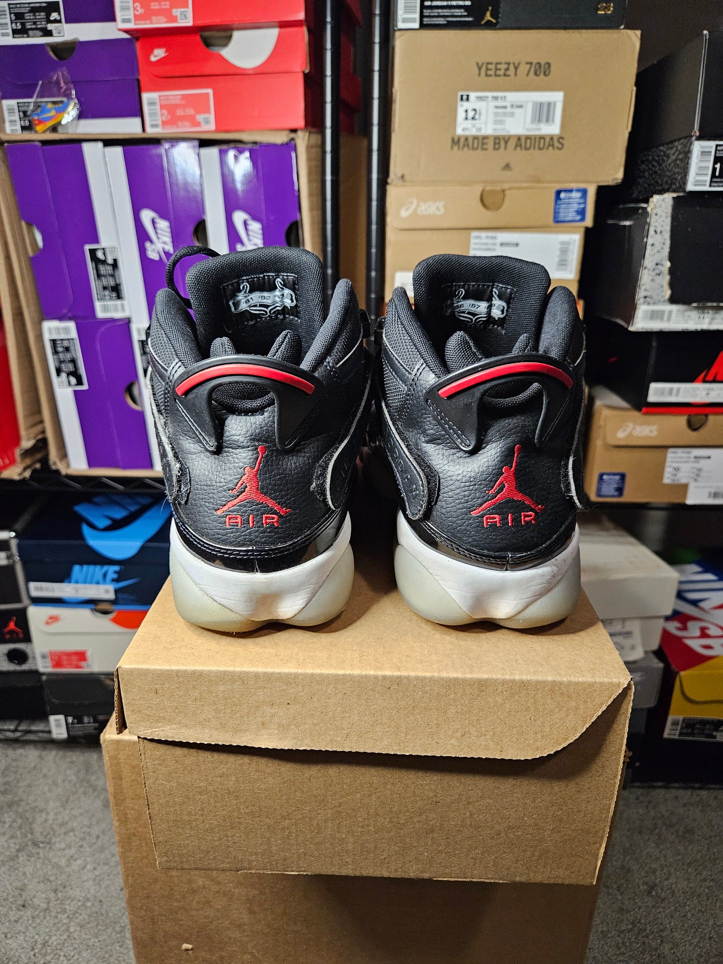 Size 10.5 - AJ 6 Rings Black Gym Red