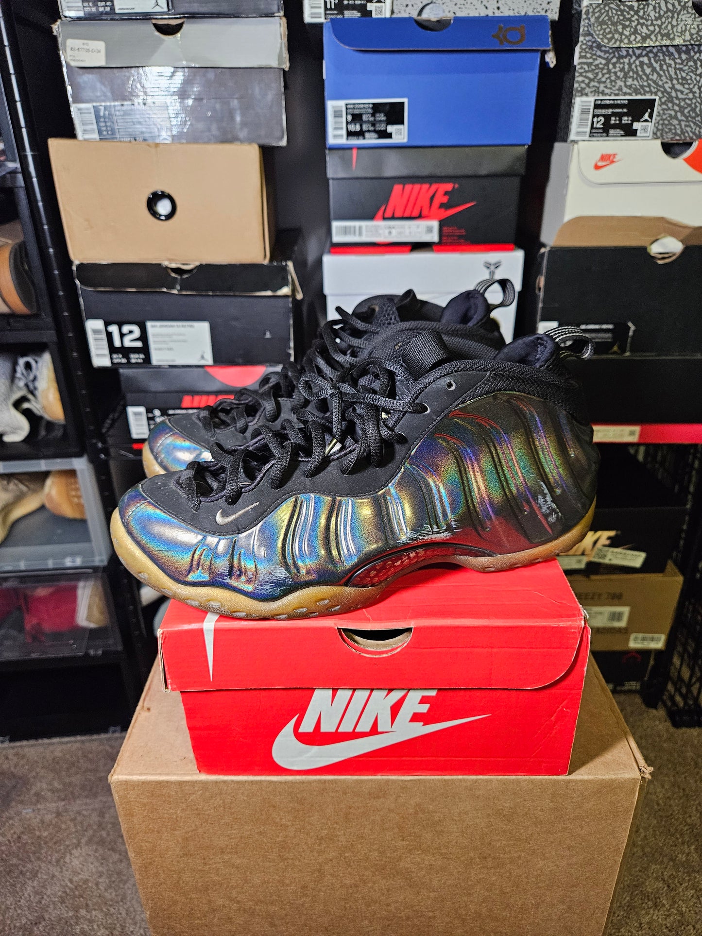 Size 10 - Air Foamposite One Hologram