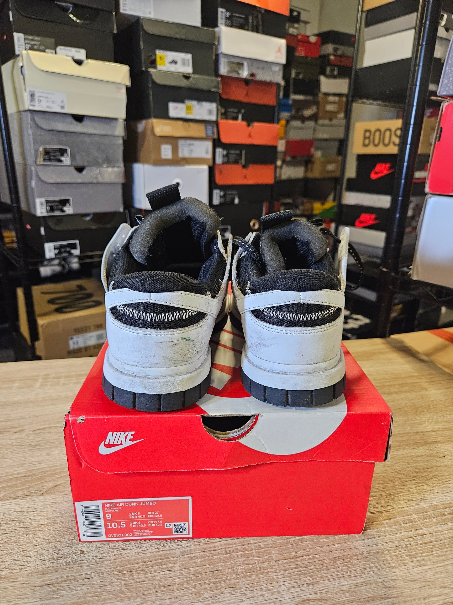 Size 9 - Air Dunk Jumbo Reverse Panda
