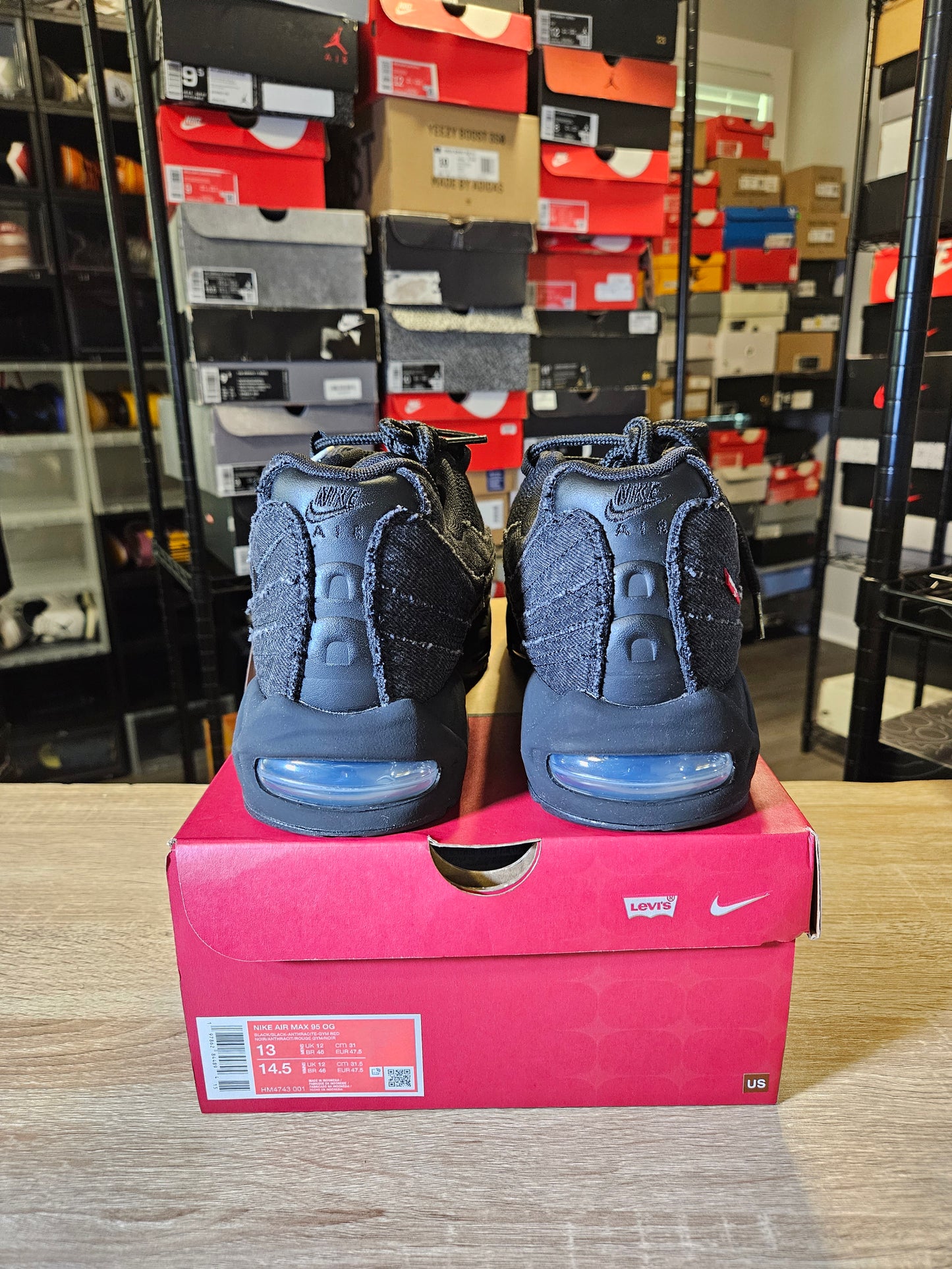 Size 13 - Levi’s x Air Max 95 Black