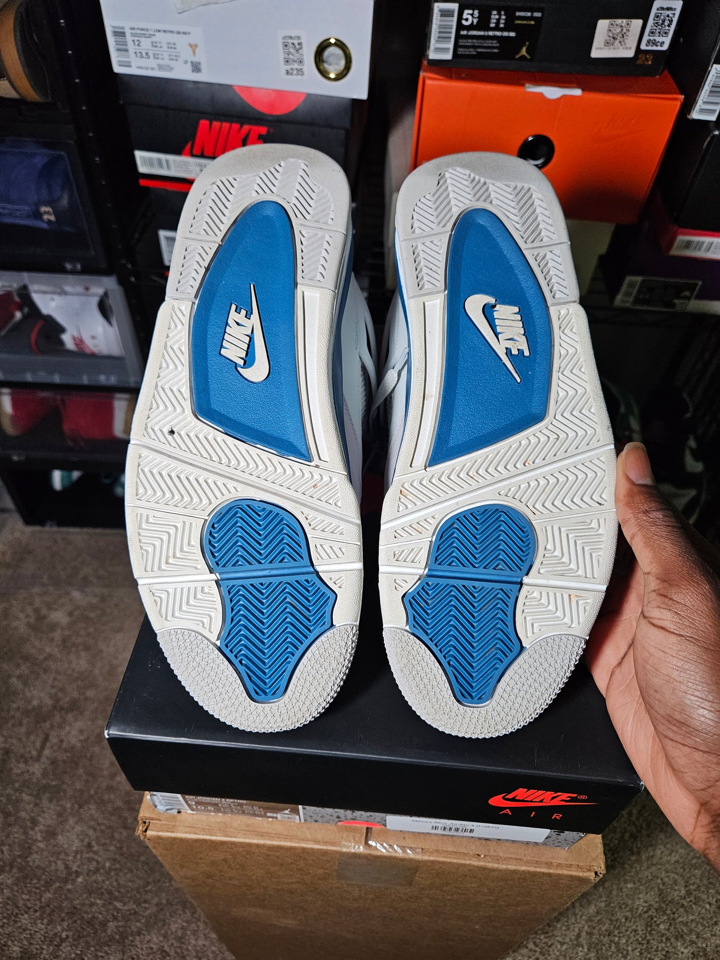 Size 9 - AJ 4 Retro 2024 Military Blue