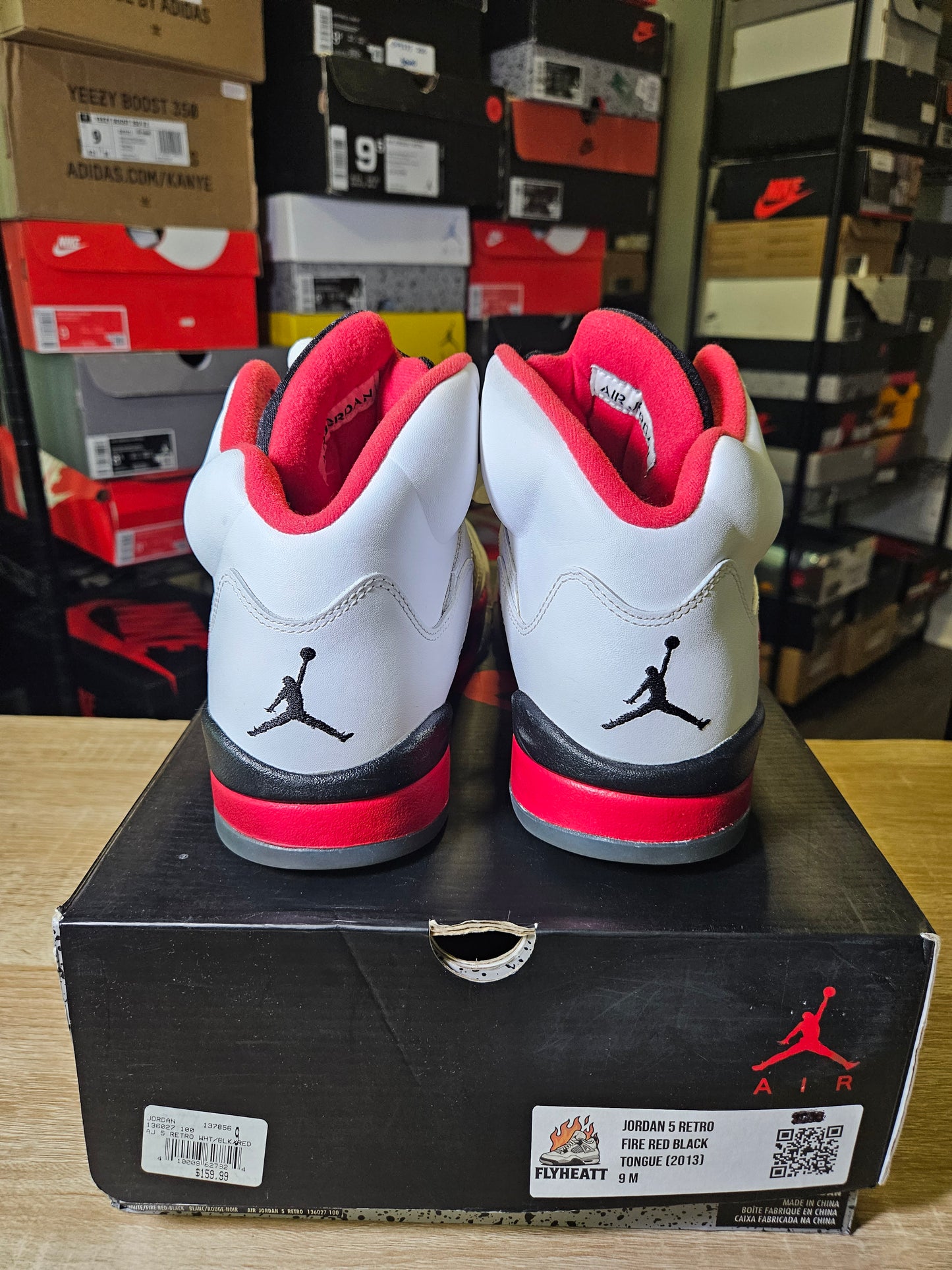 Size 9 - AJ 5 Retro 2013 Fire Red