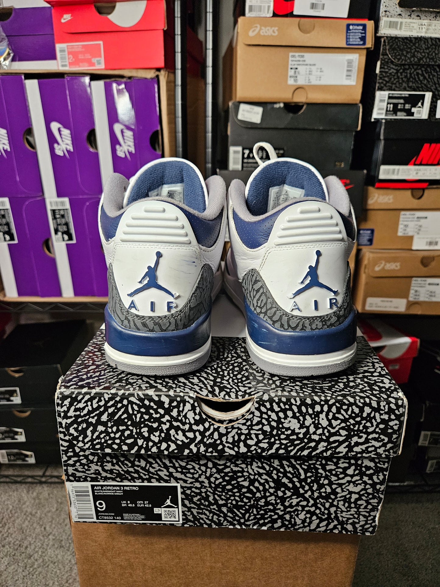 Size 9 - AJ 3 Retro Midnight Navy