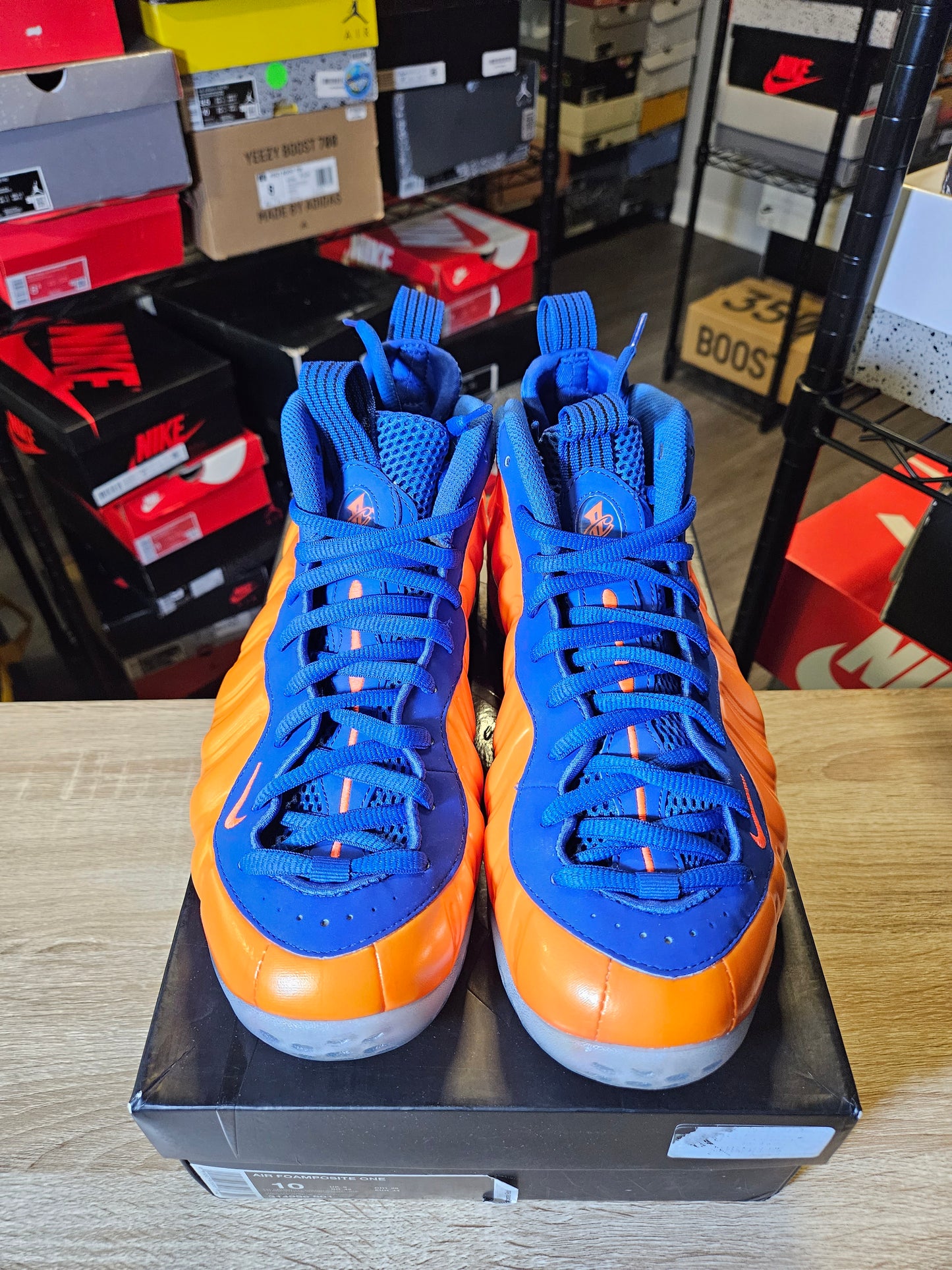 Size 10 - Air Foamposite One Knicks