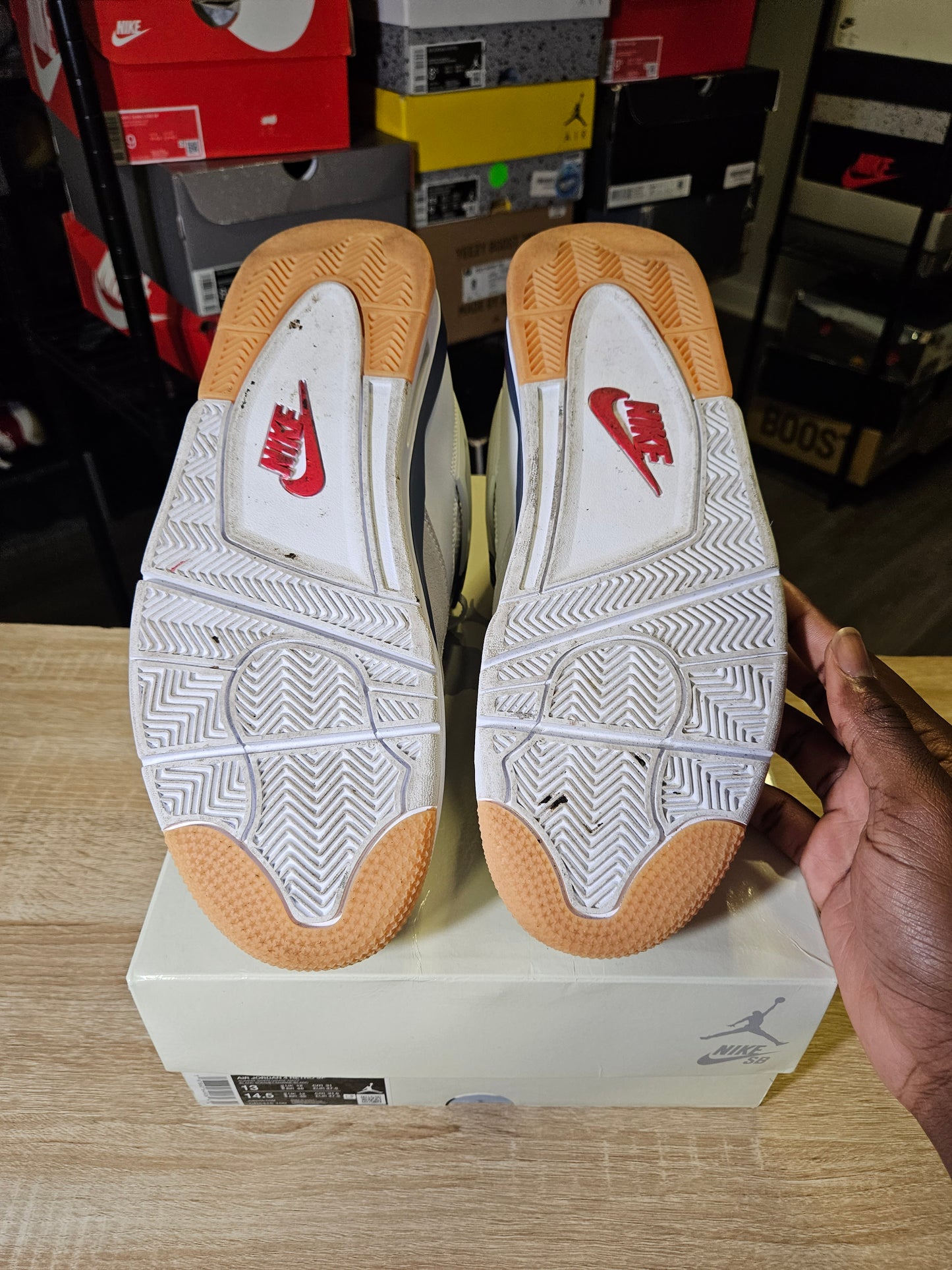 Size 13 - SB x AJ 4 Retro SP Navy