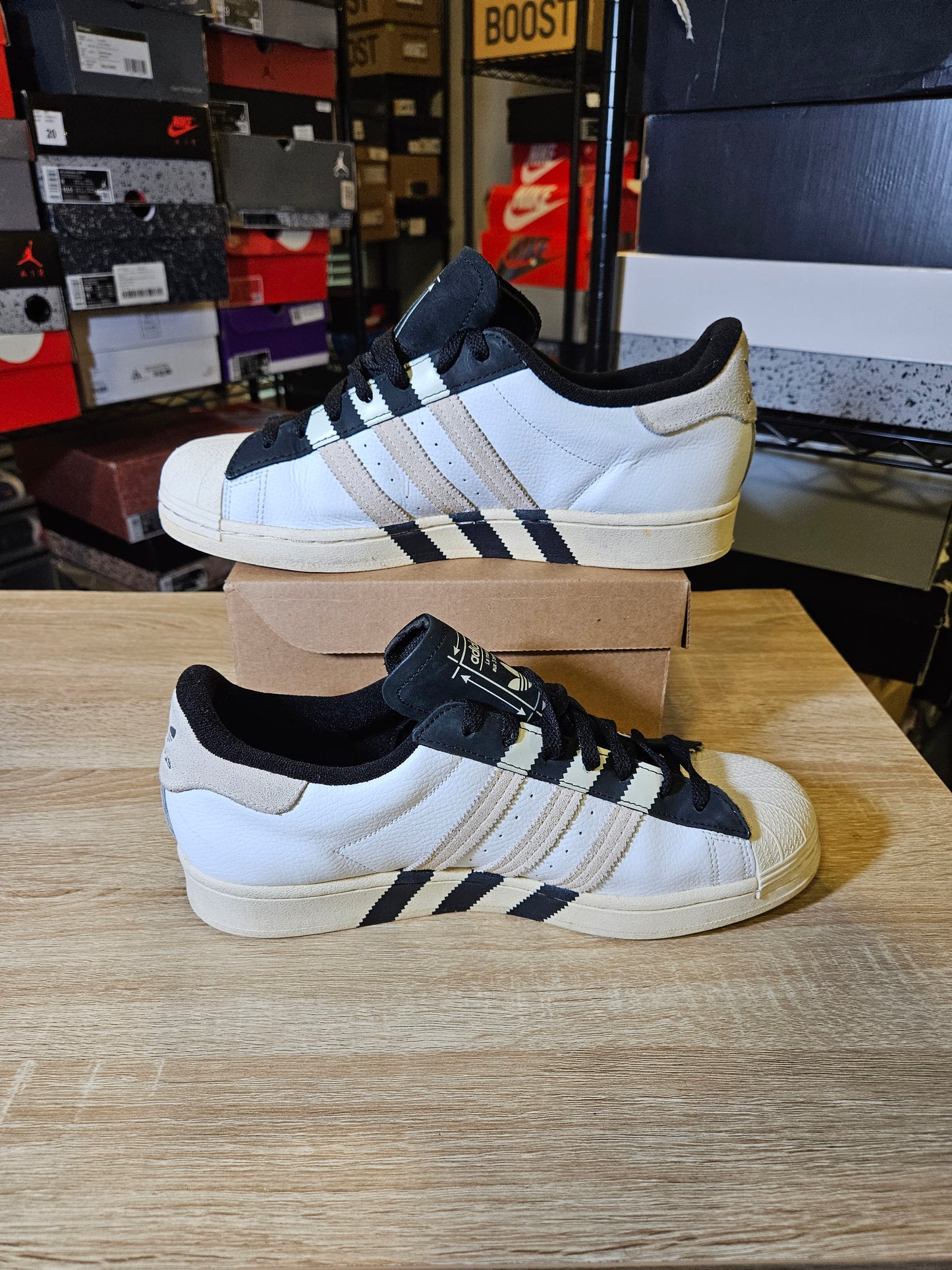 Size 10 - adidas Superstar Extended Stripes
