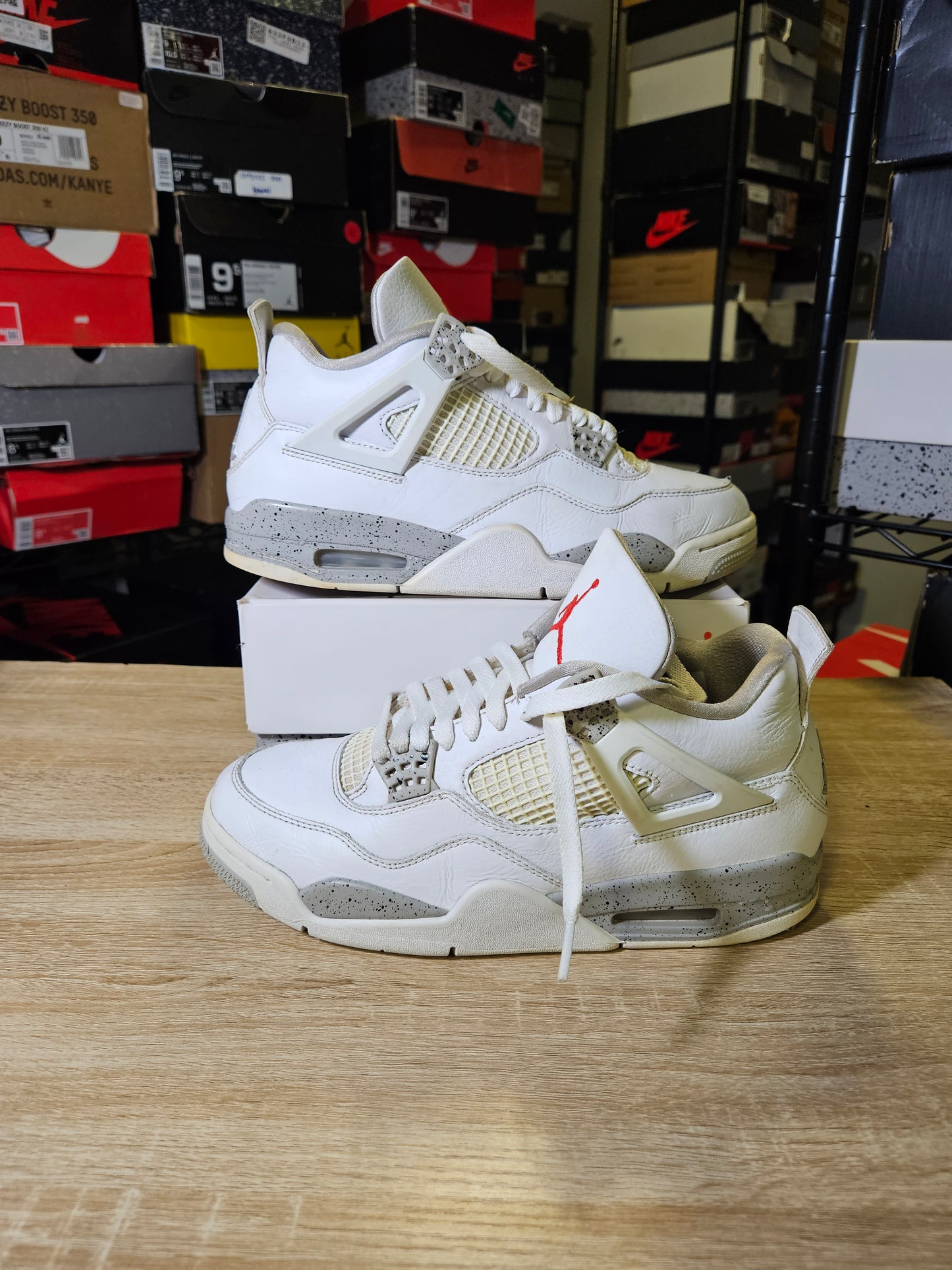 Size 8.5 - AJ 4 Retro Mid White Oreo