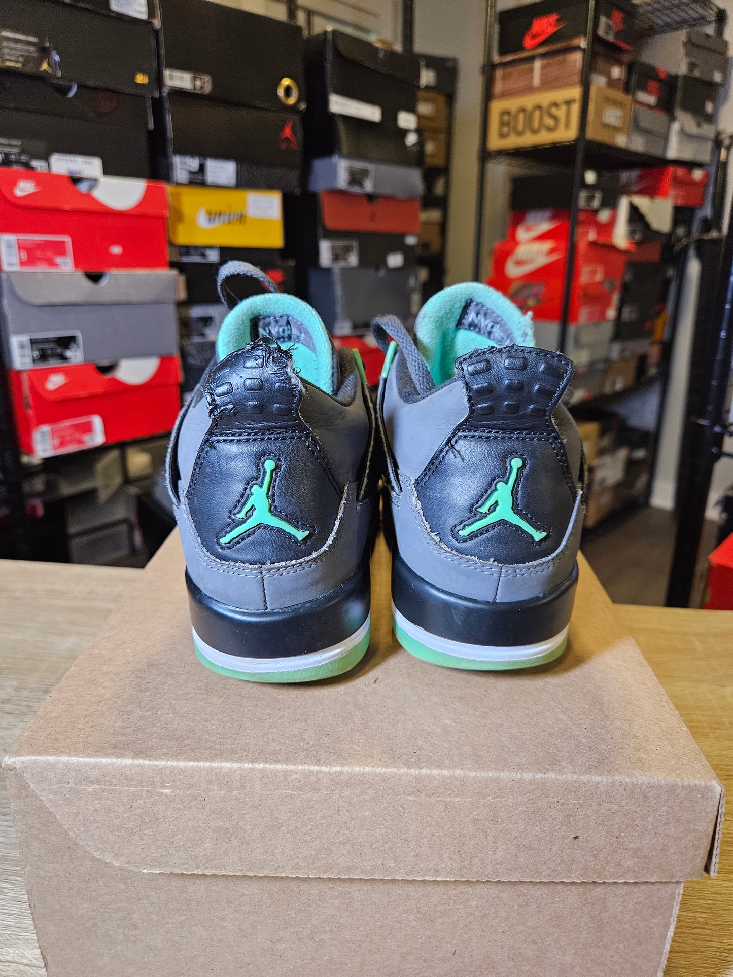 Size 4 - Jordan 4 Retro Green Glow 2013