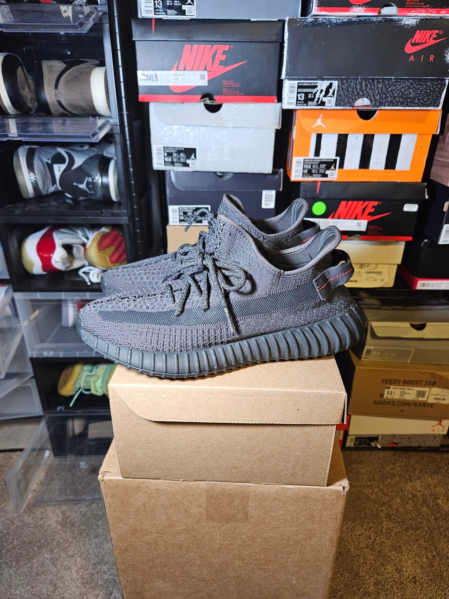 Size 9.5 - YZY Boost 350 V2 Black Reflective