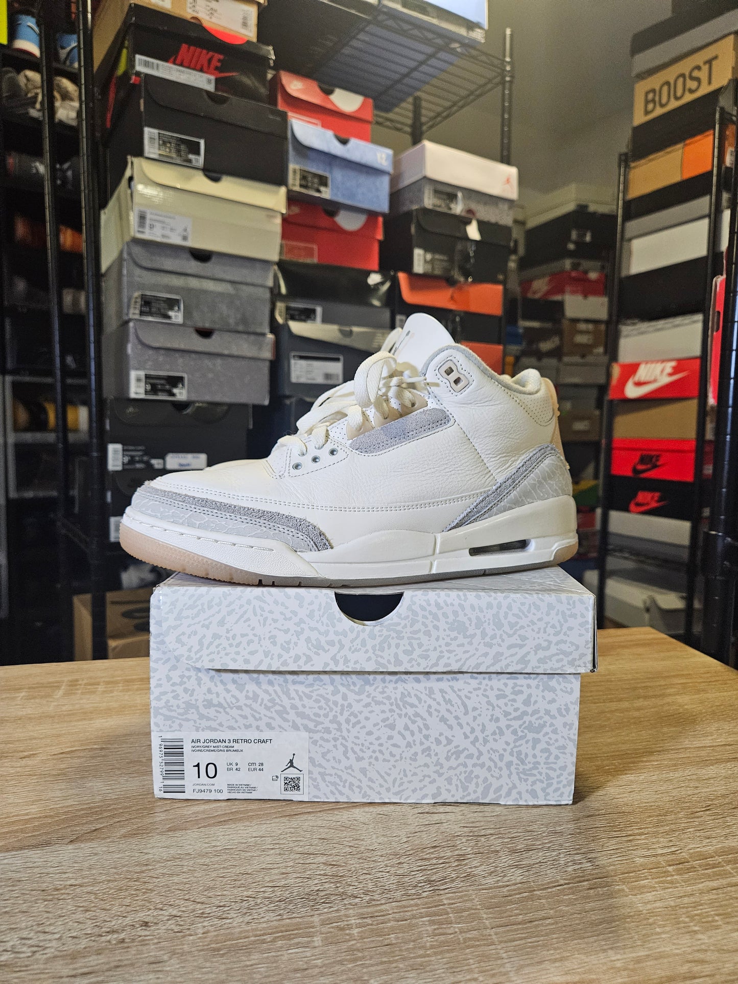Size 10 - AJ 3 Retro SE Craft Ivory