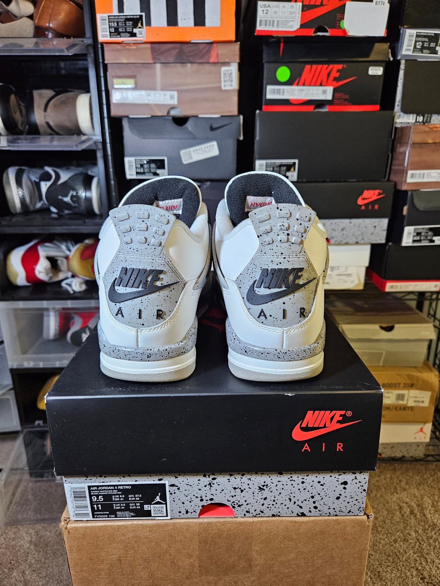 Size 9.5 - AJ 4 Retro OG 2025 White Cement