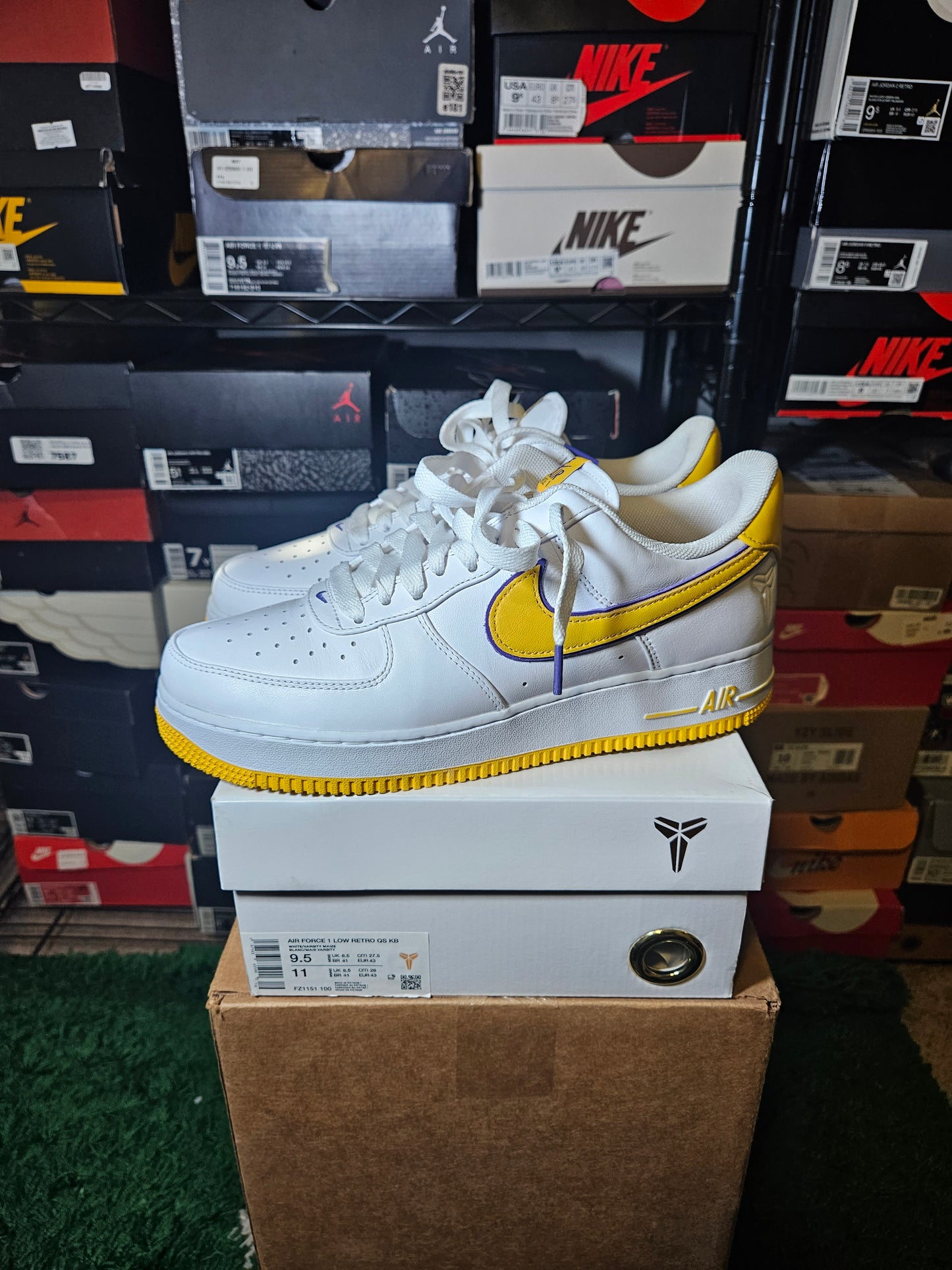Size 9.5 - Kobe Bryant x AF1 Retro QS Low Lakers Home