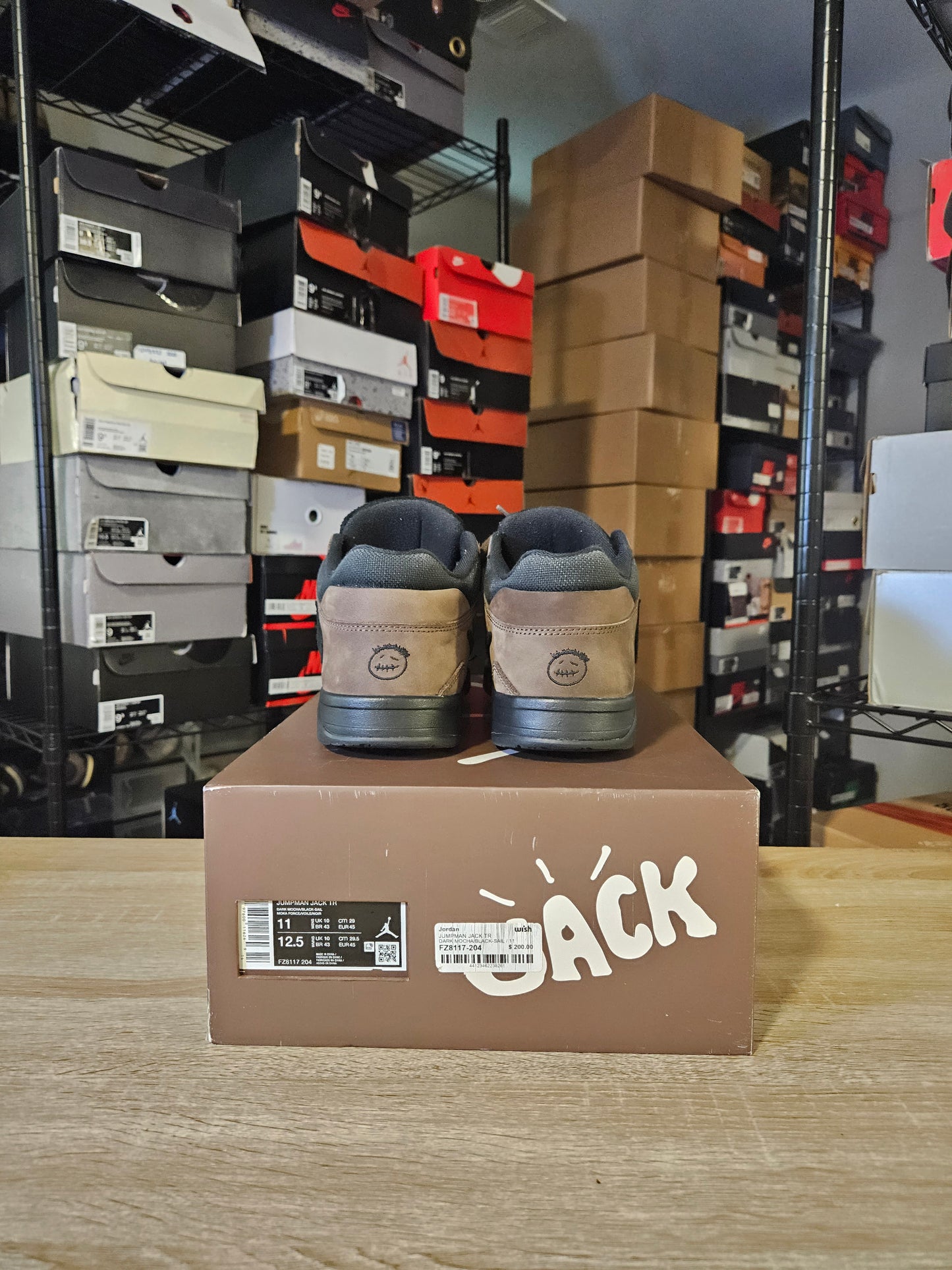 Size 11 - Travis Scott x AJ Jumpman Jack TR Dark Mocha