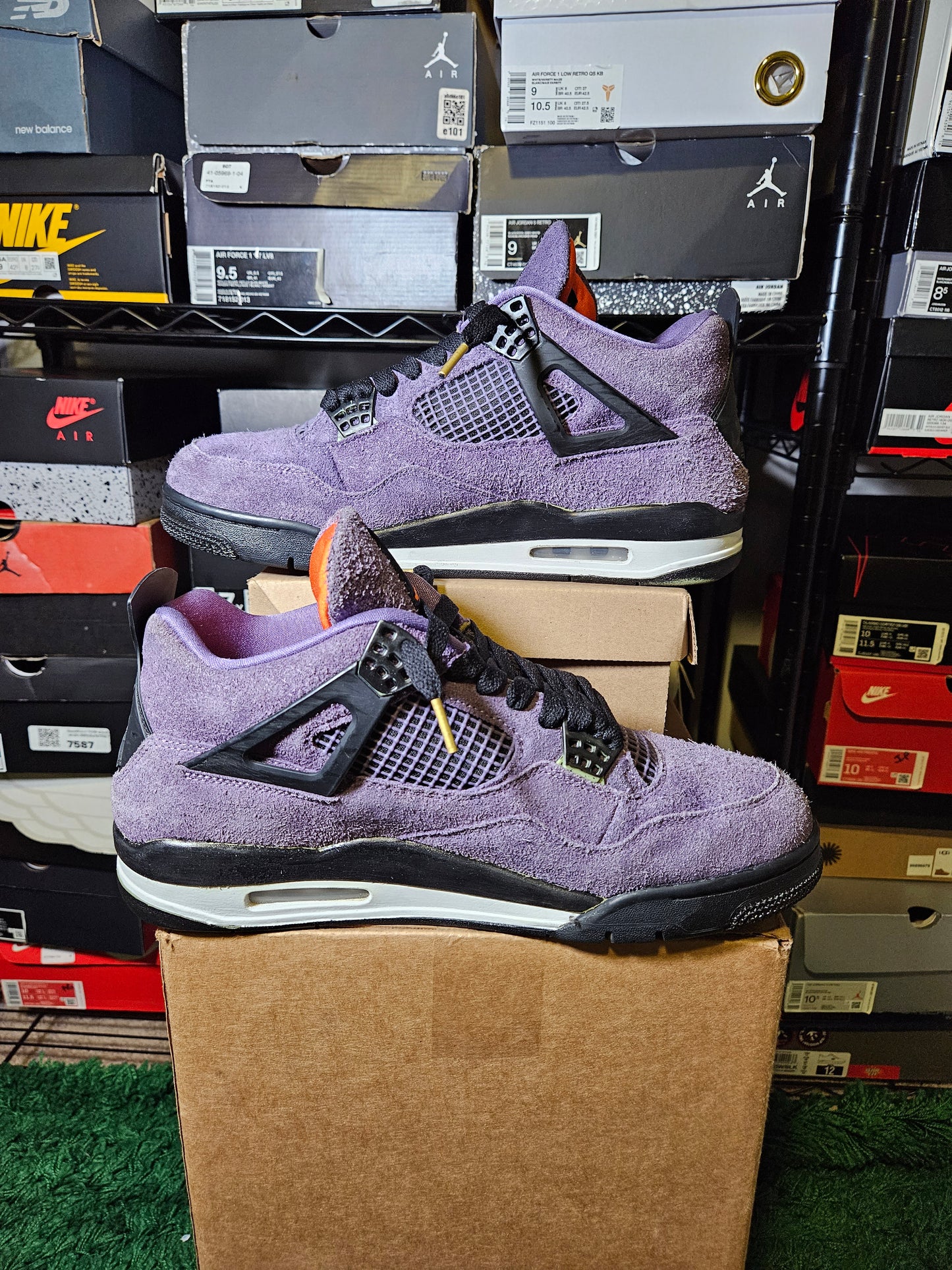 Size 14W/12.5M - AJ 4 Retro Mid Canyon Purple