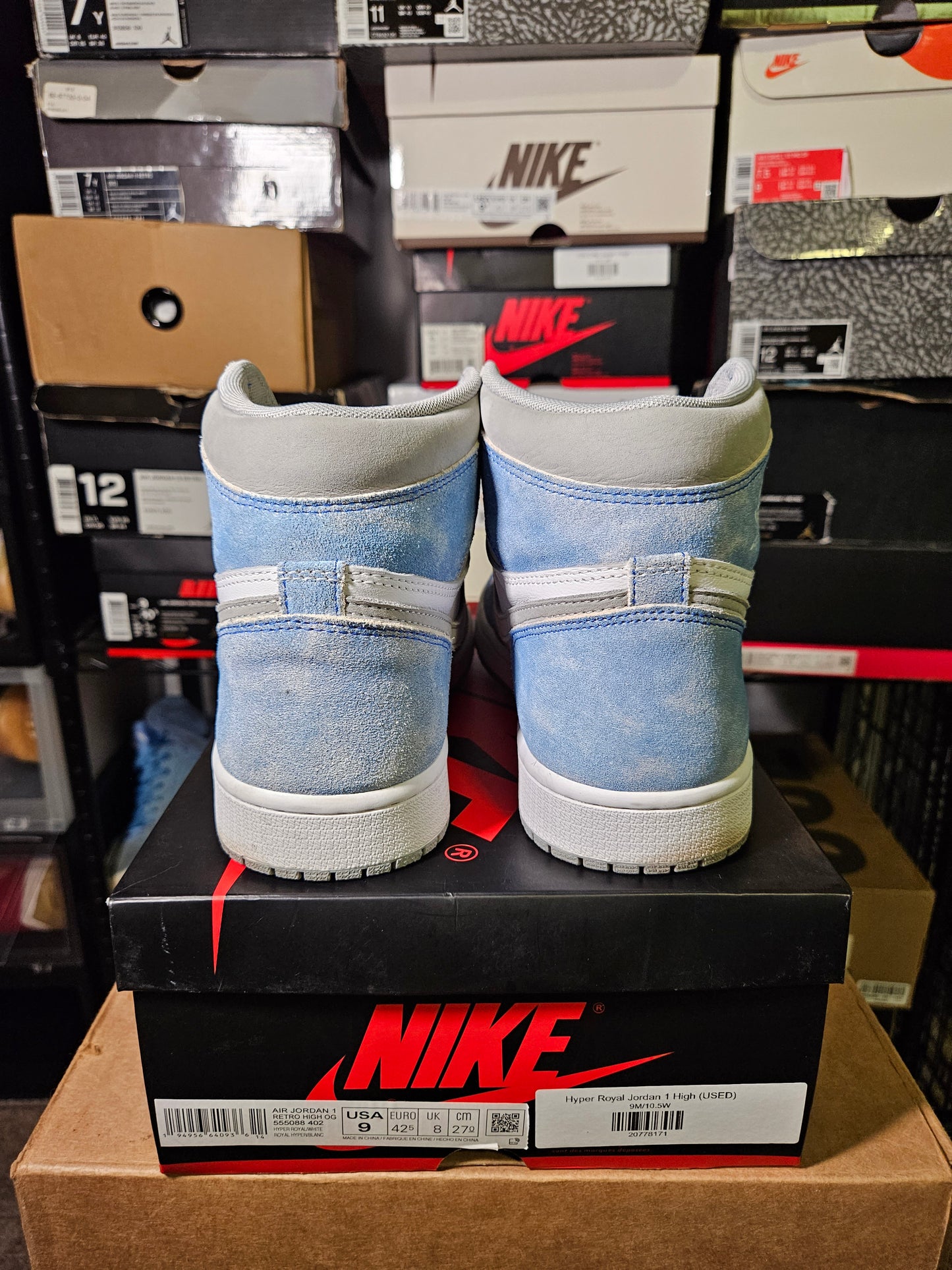 Size 9 - AJ 1 Retro OG High Hyper Royal