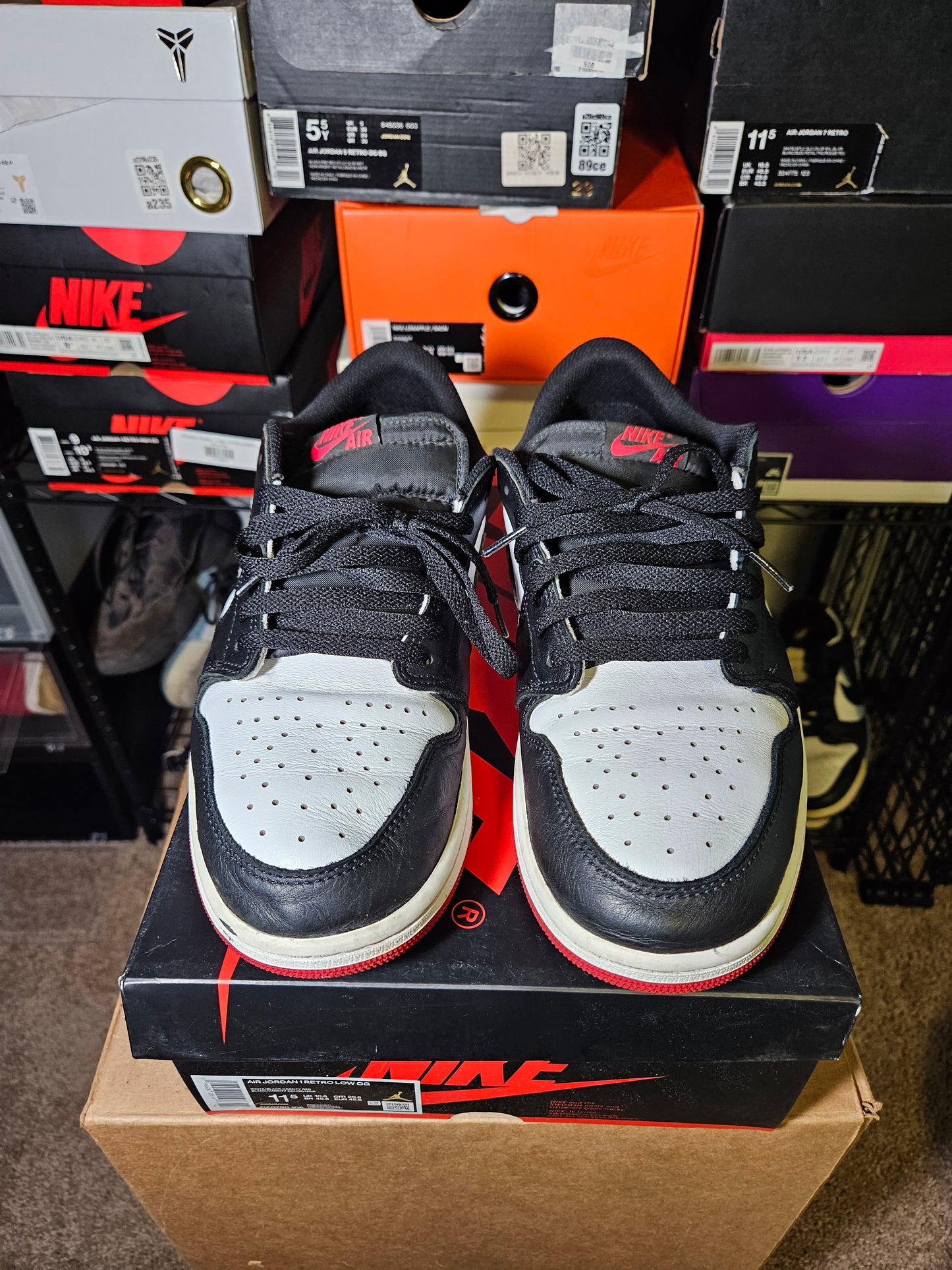 Size 11.5 - AJ 1 Retro OG Low Black Toe