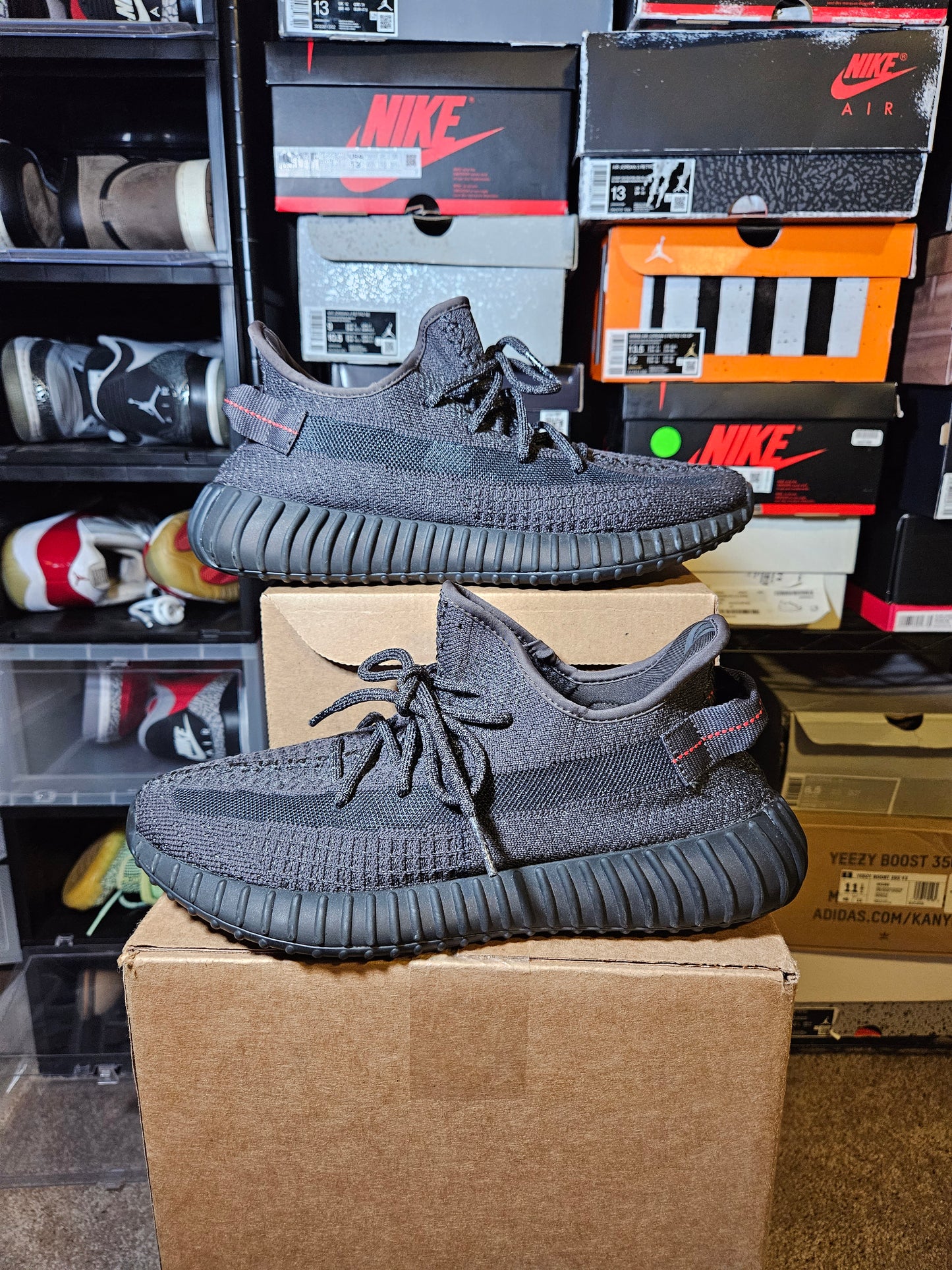 Size 9.5 - YZY Boost 350 V2 Black Reflective