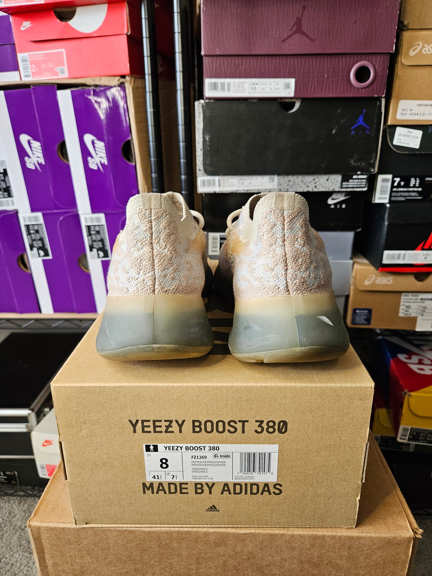 Size 8 - YZY Boost 380 Pepper Non-Reflective