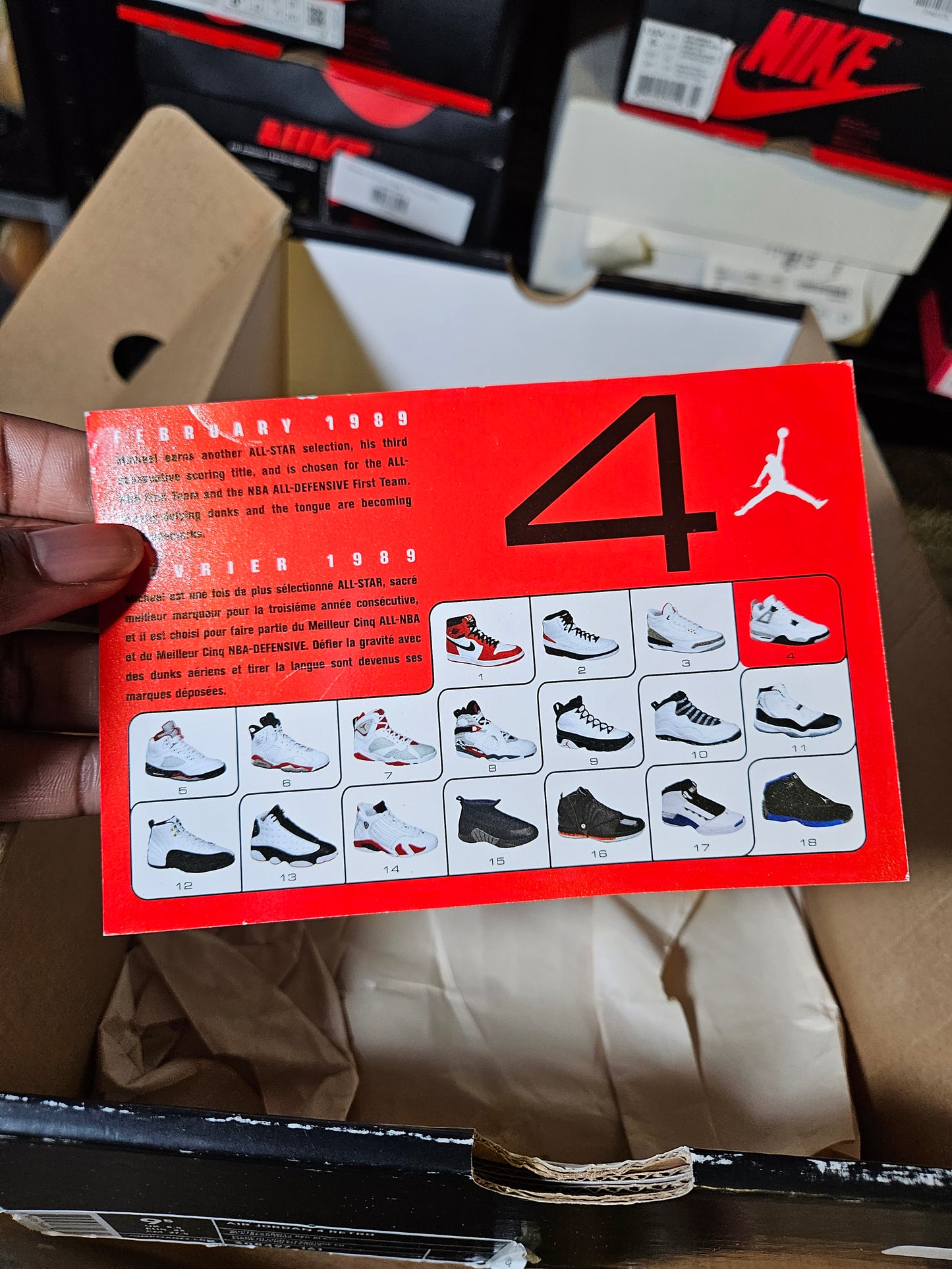 Size 9.5 - AJ 4 Retro White Laser