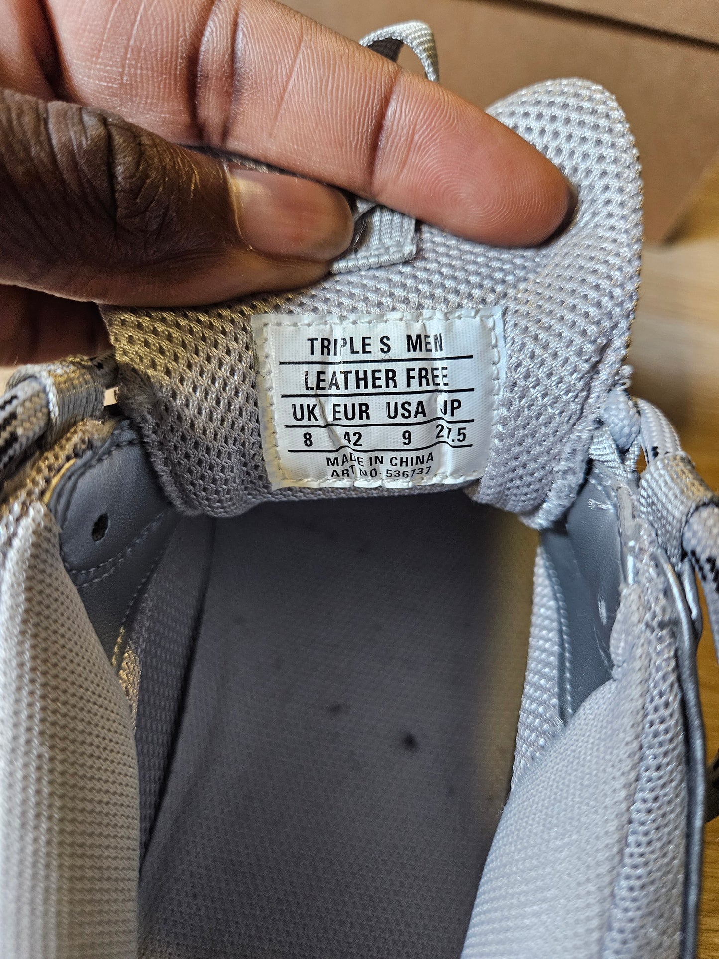 Size 9 - Balenciaga Triple S Sneaker Grey Silver