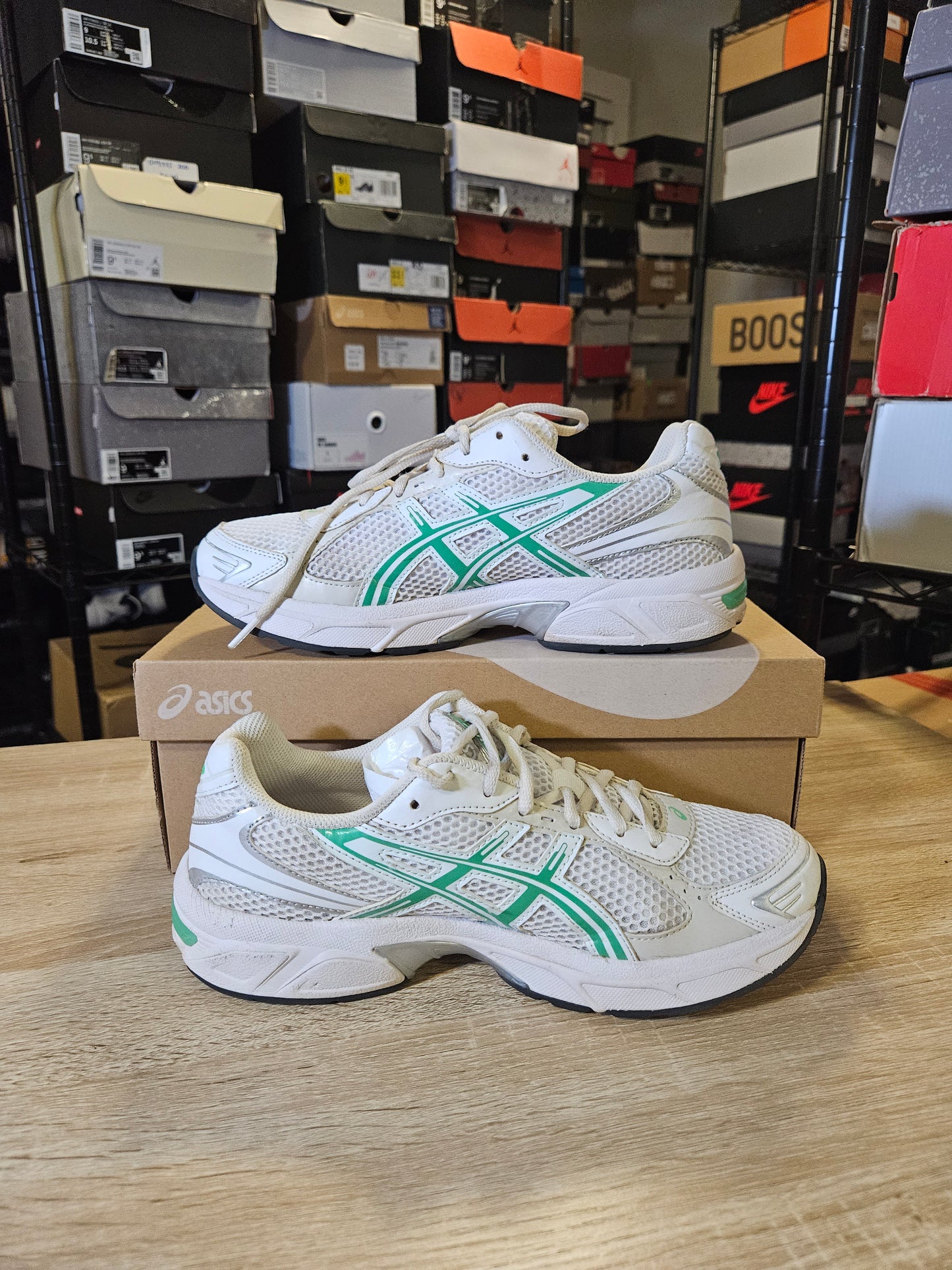 Size 8.5 M - ASICS Gel 1130 White Malachite Green