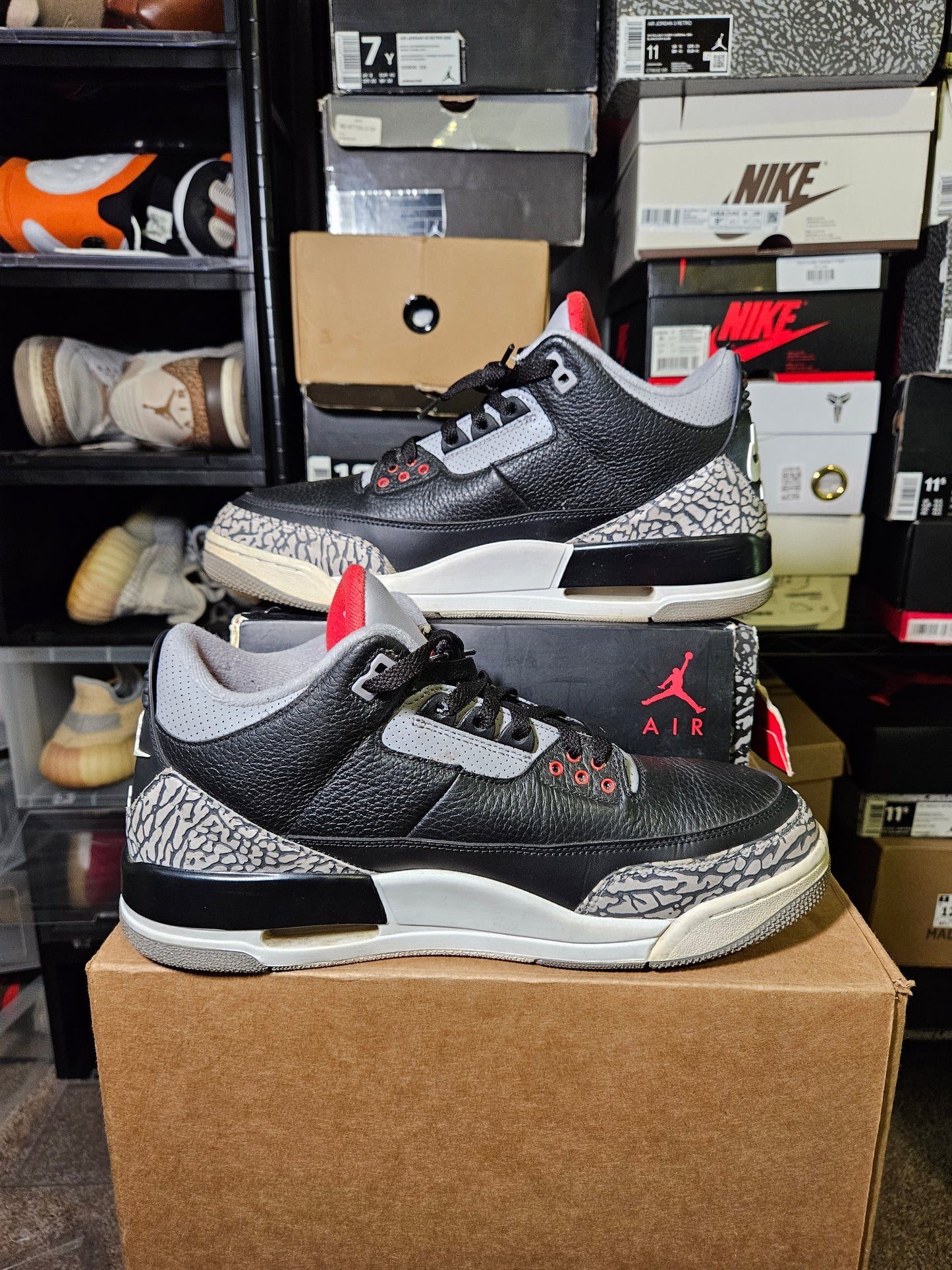 Size 11.5 - AJ 3 Retro OG Mid Black Cement
