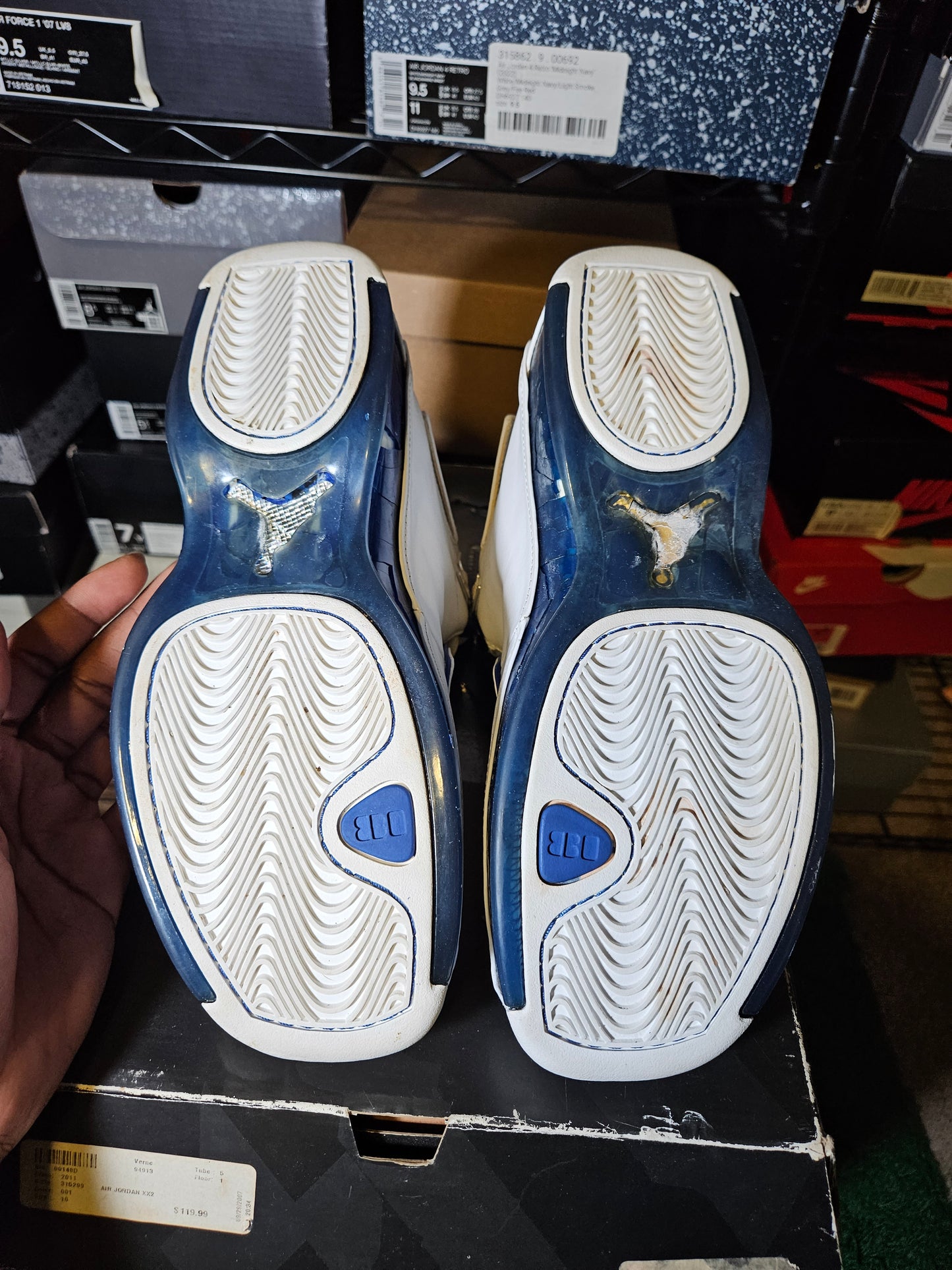 Size 9.5 - AJ 18 OG 2003 White Sport Royal